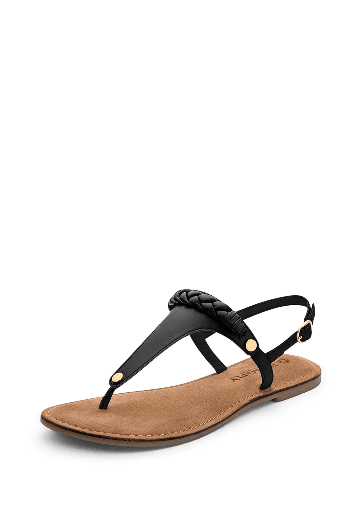 Frontalansicht auf neutralem Hintergrund des Produktes Braided in der Farbe Black