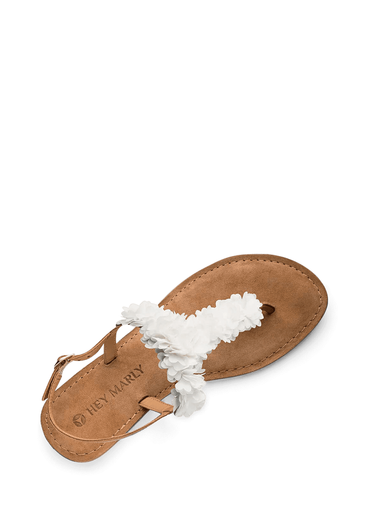 Seitenansicht auf neutralem Hintergrund des Produktes Soft Flower in der Farbe Comfort Cognac