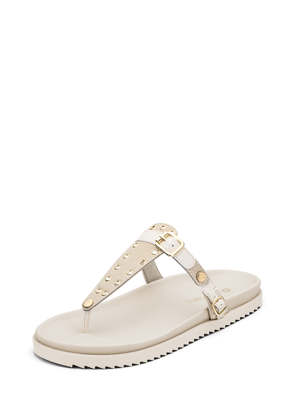 Frontalansicht auf neutralem Hintergrund des Produktes Eyelet Classic in der Farbe Crema