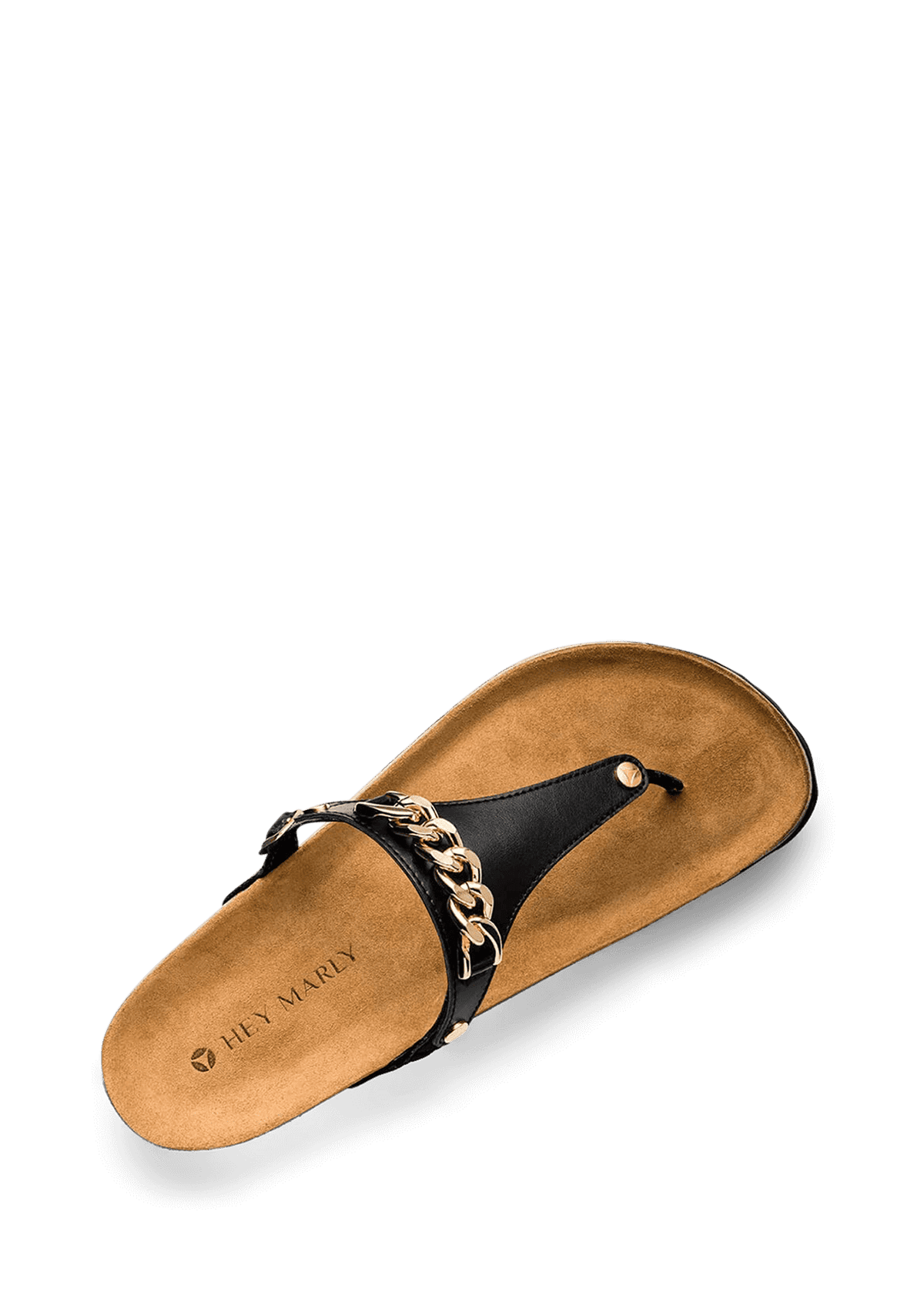Seitenansicht auf neutralem Hintergrund des Produktes Gold Chain in der Farbe Casual Cork Black