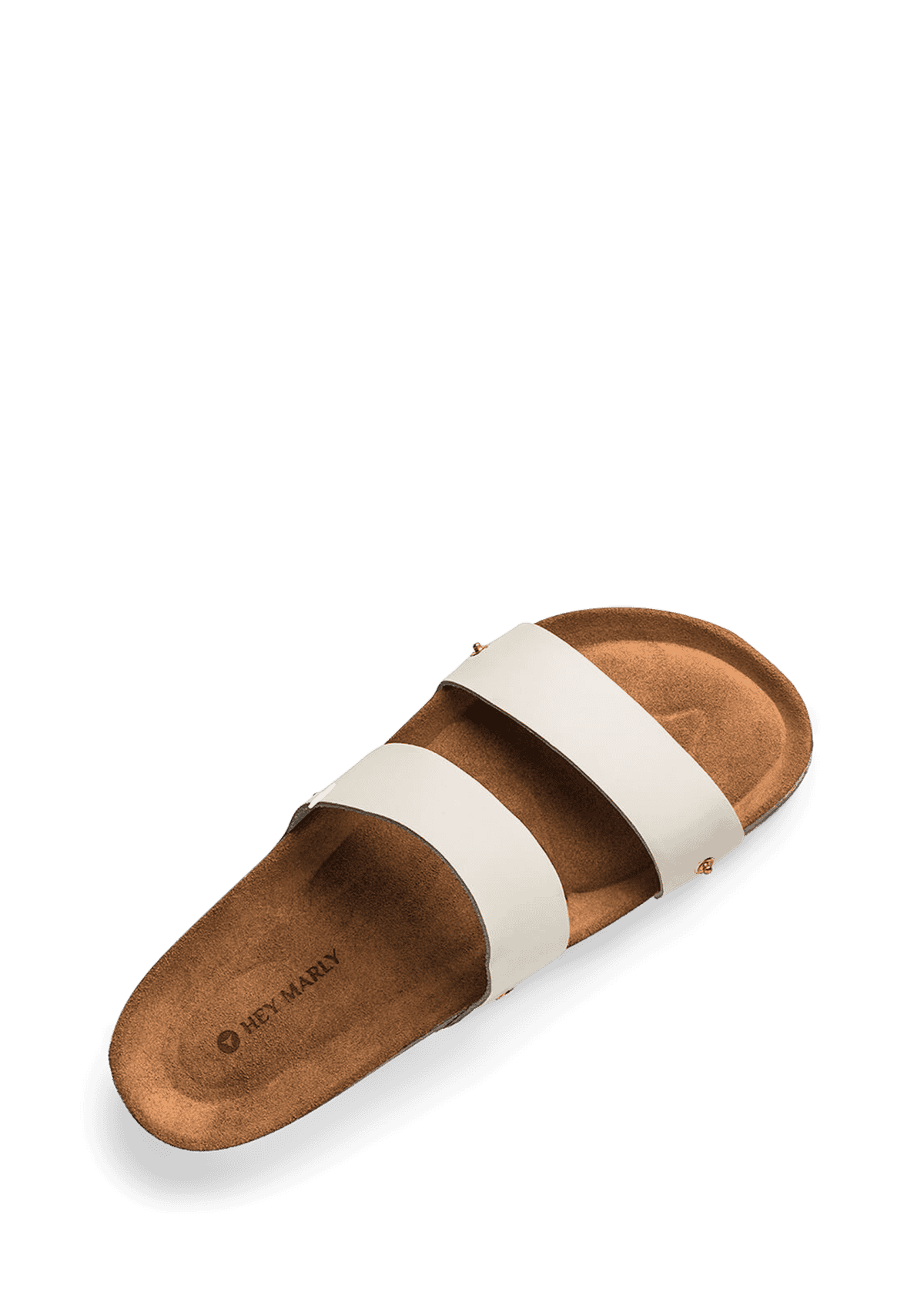 Seitenansicht auf neutralem Hintergrund des Produktes Casual Cork in der Farbe Crema