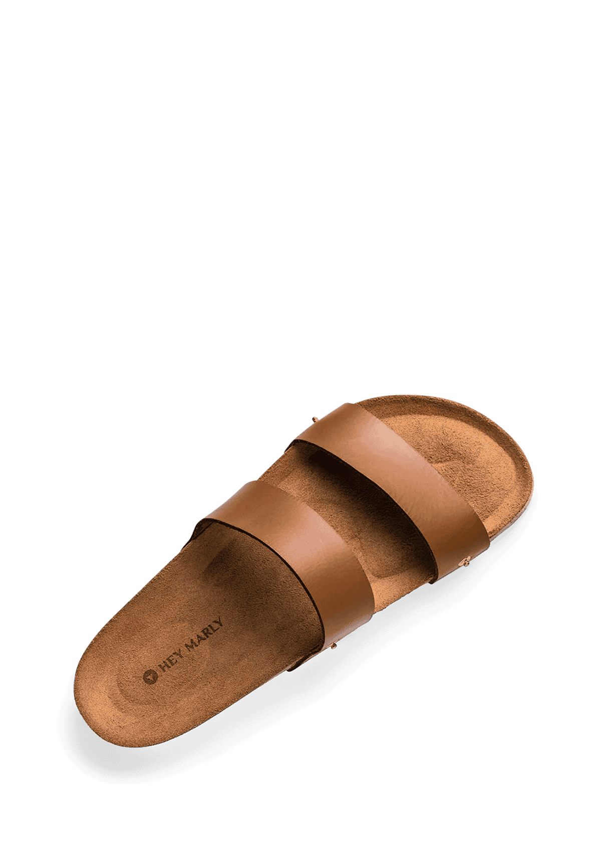 Seitenansicht auf neutralem Hintergrund des Produktes Casual Cork in der Farbe Cognac