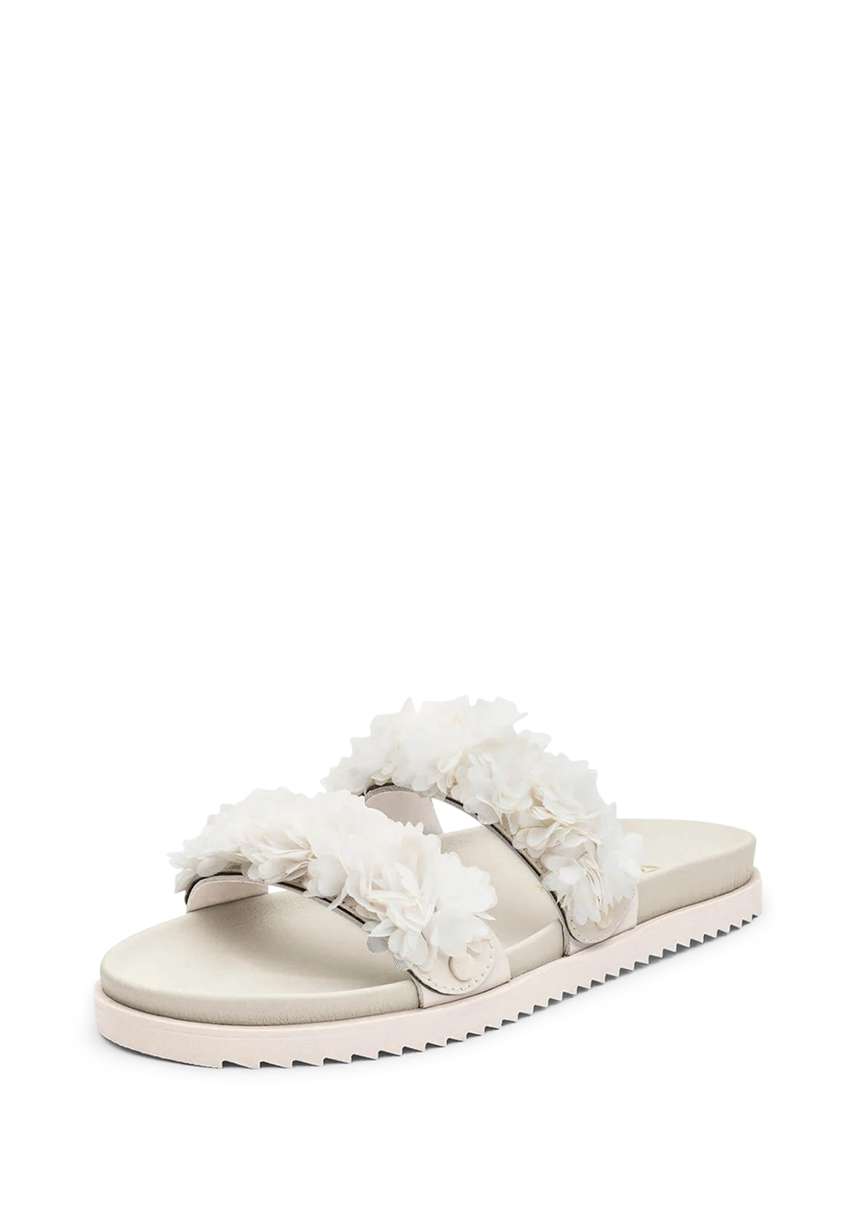 Frontalansicht auf neutralem Hintergrund des Produktes Soft Flower in der Farbe Crema