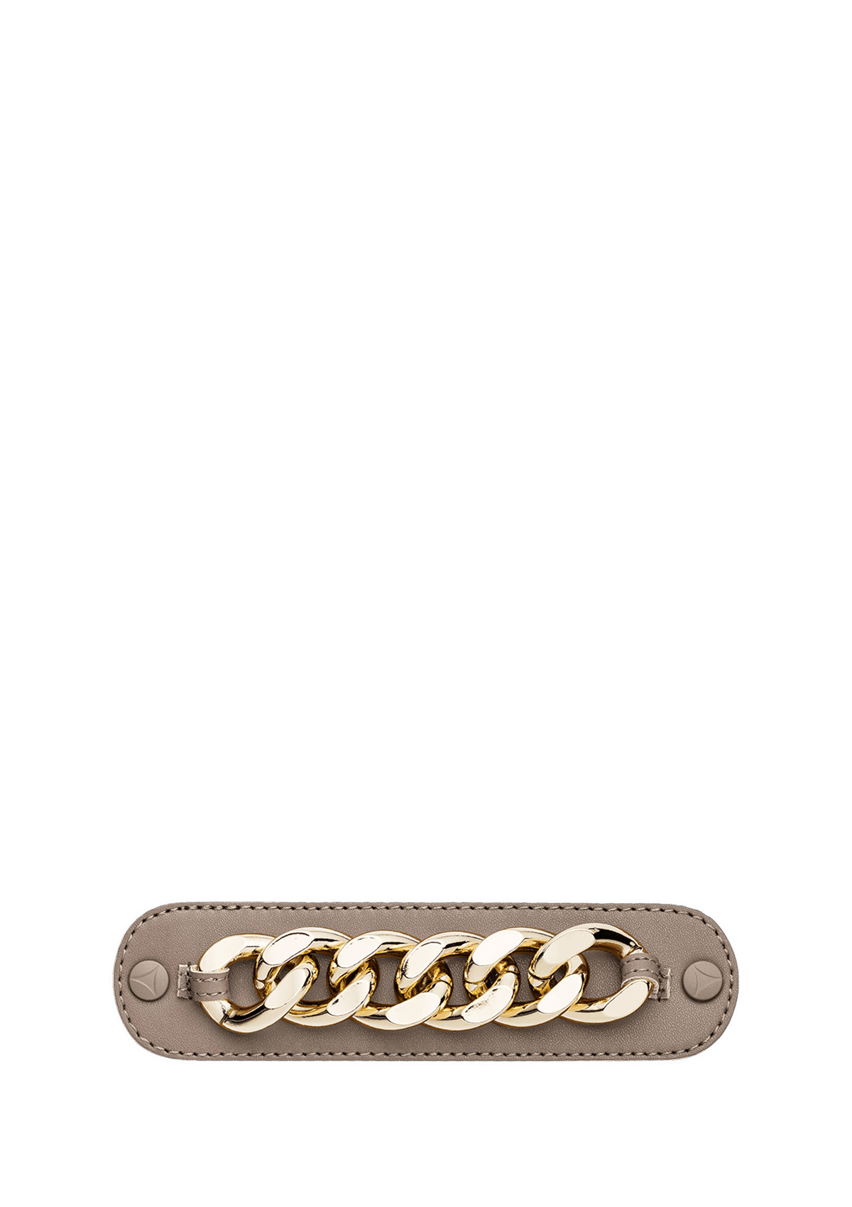 Frontalansicht auf neutralem Hintergrund des Produktes Gold Chain in der Farbe Mocha