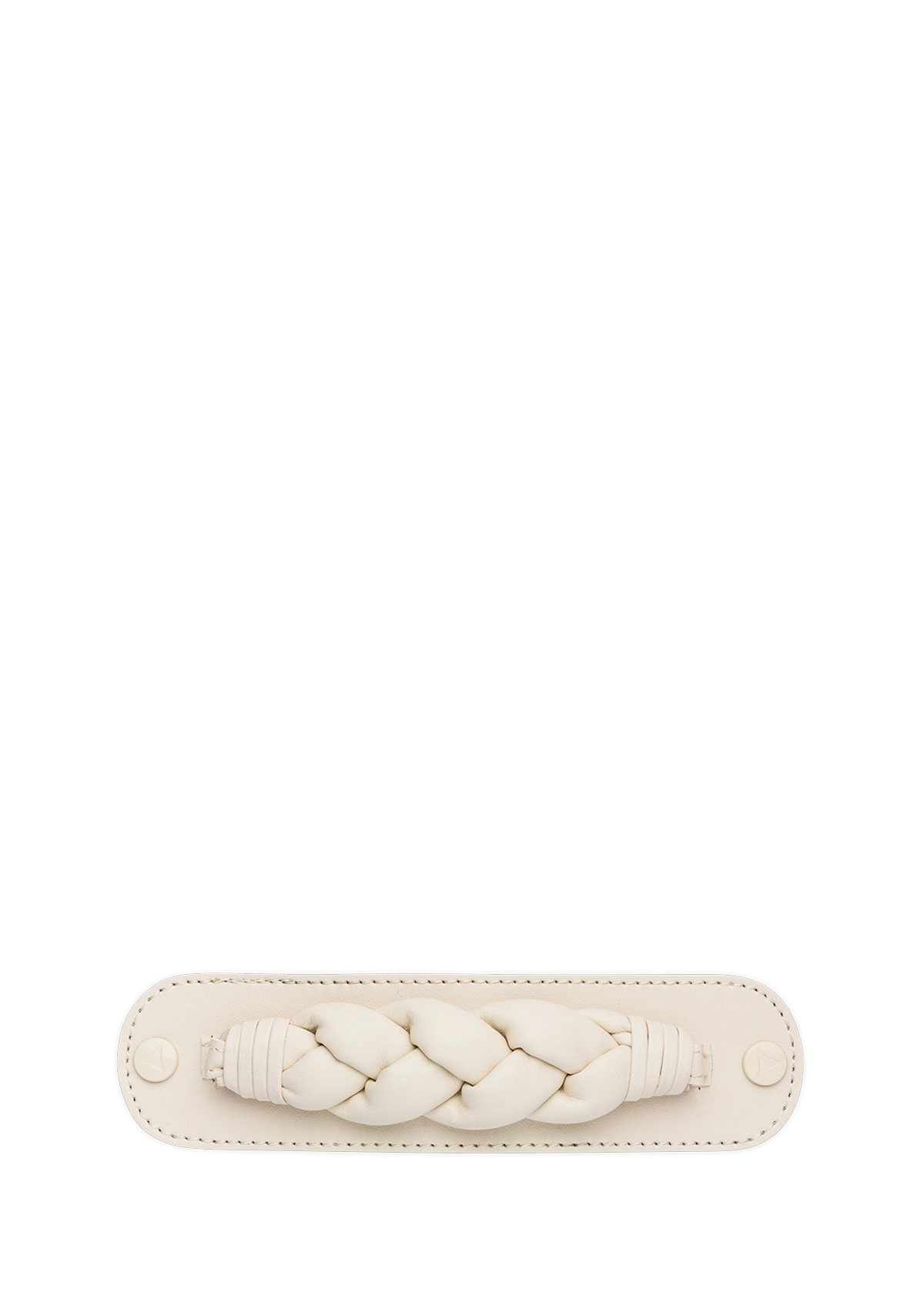 Frontalansicht auf neutralem Hintergrund des Produktes Braided in der Farbe Crema