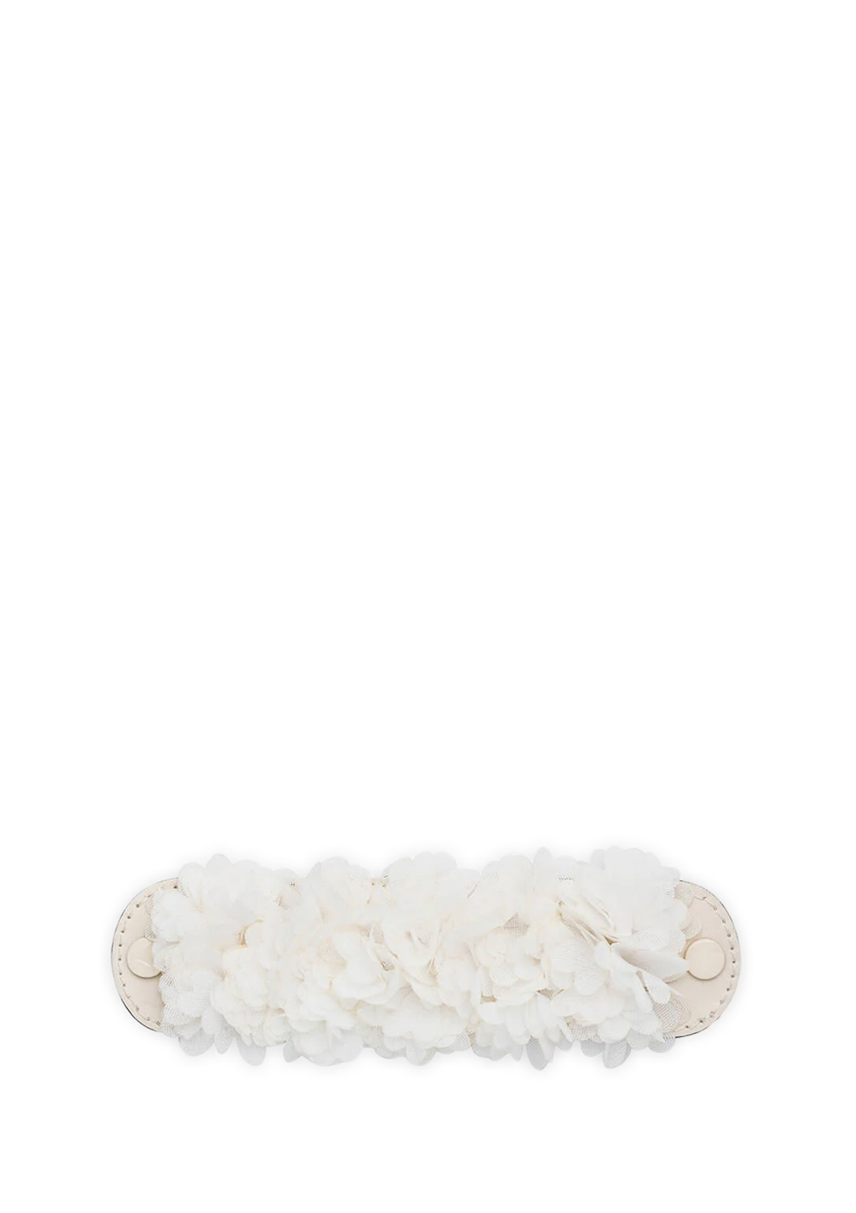 Frontalansicht auf neutralem Hintergrund des Produktes Soft Flower in der Farbe Crema