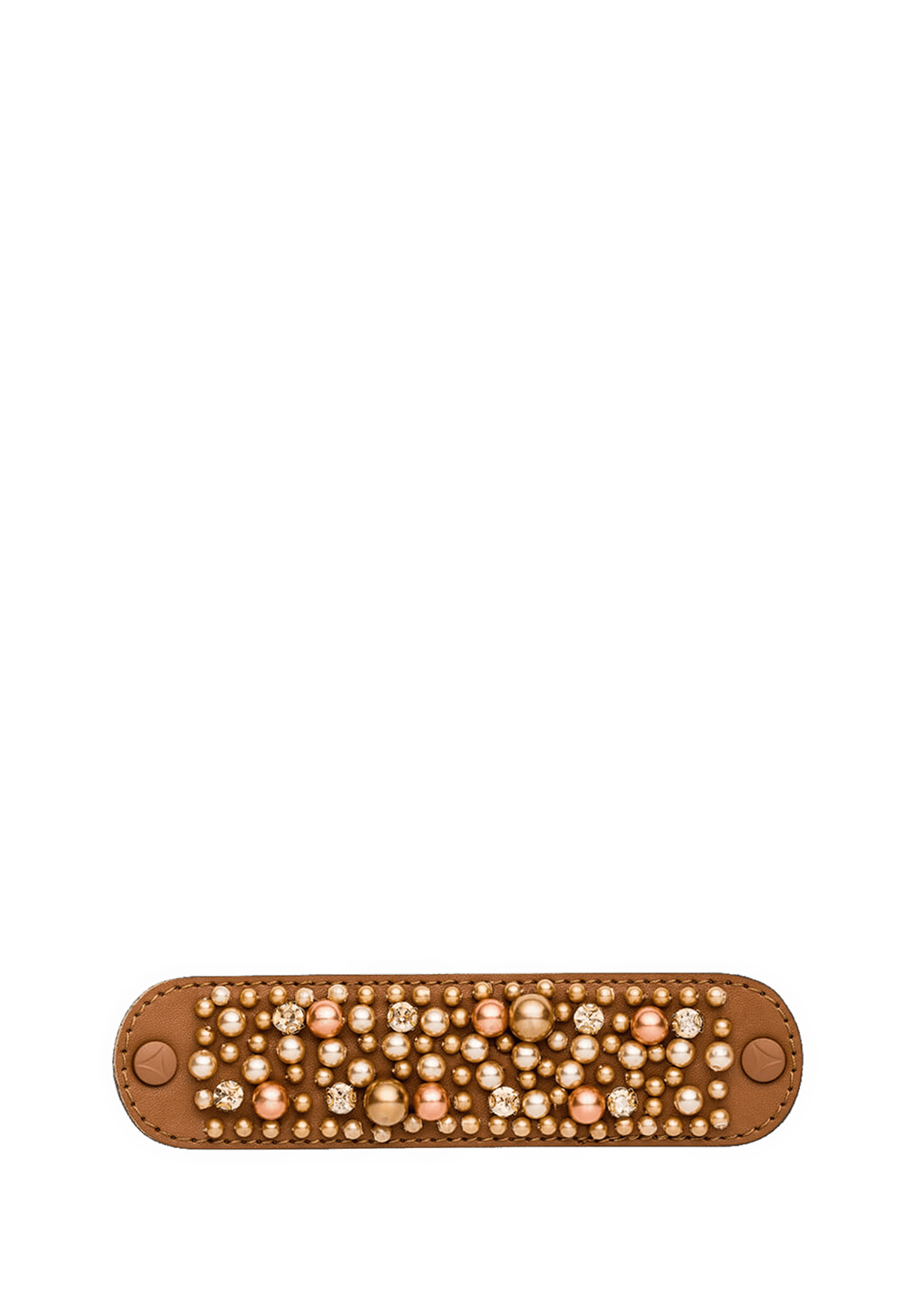 Frontalansicht auf neutralem Hintergrund des Produktes Precious Pearl in der Farbe Cognac