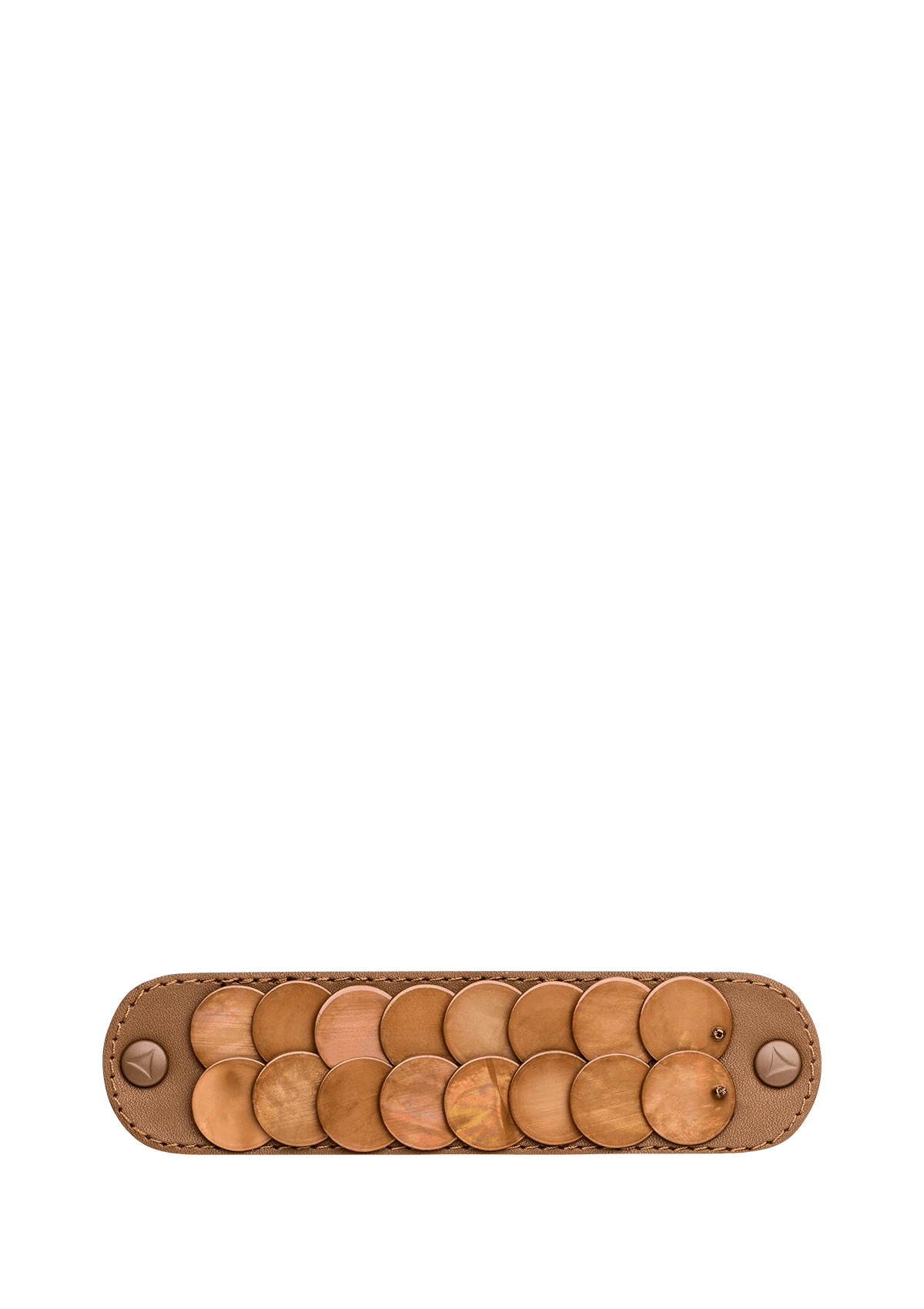 Produktabbildung auf neutralem Hintergrund des Produktes Shiny Plate in der Farbe Cognac