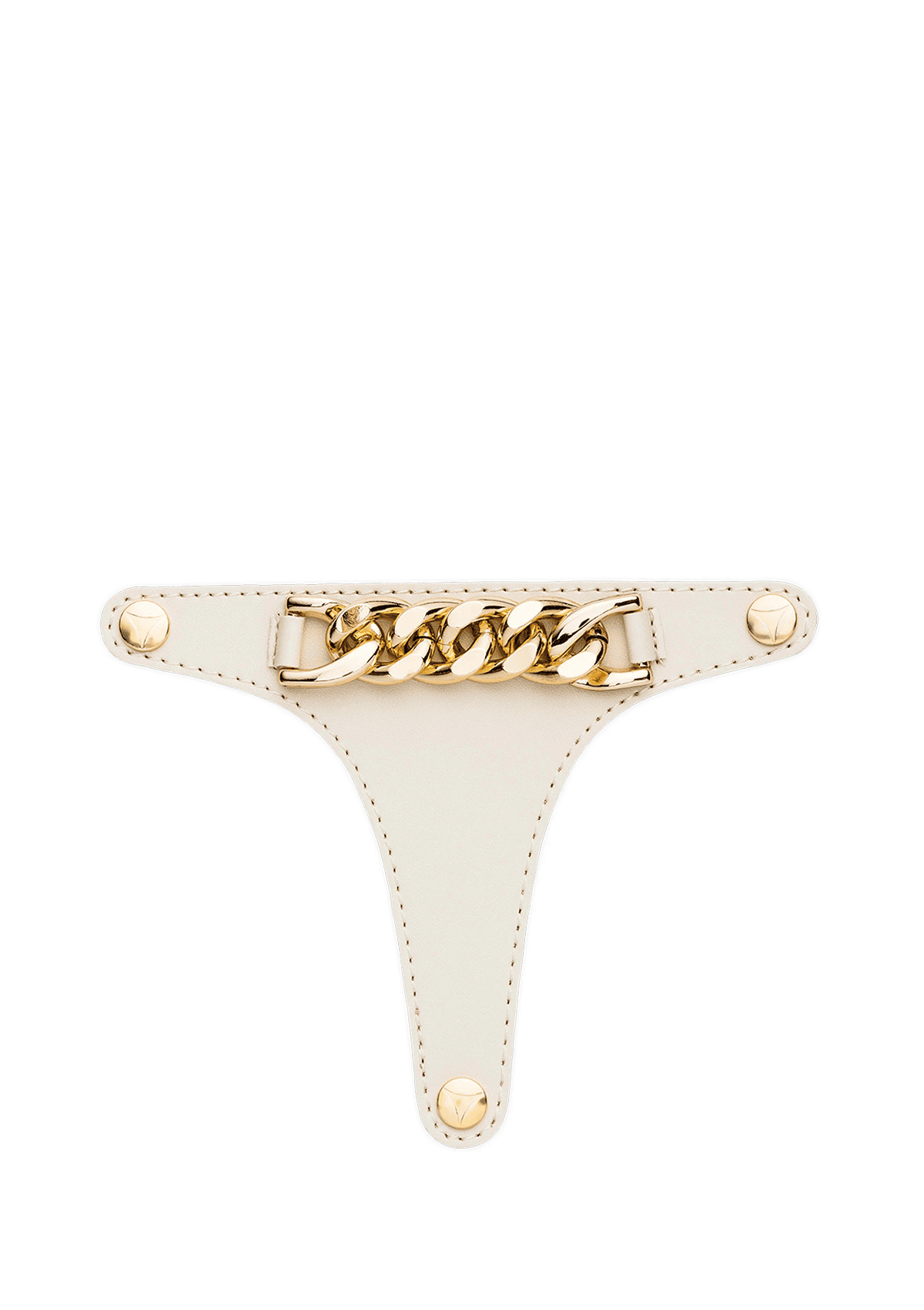 Frontalansicht auf neutralem Hintergrund des Produktes Gold Chain in der Farbe Crema