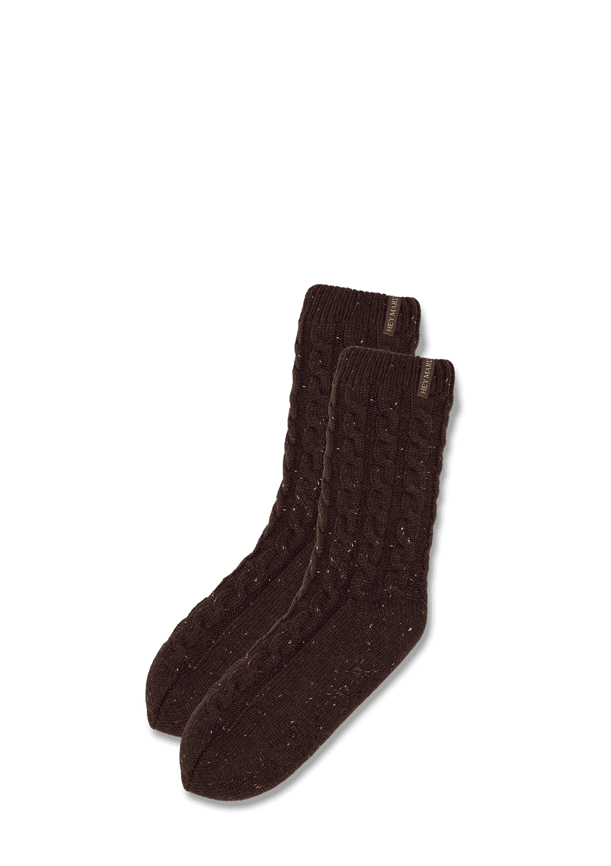 Produktabbildung auf neutralem Hintergrund des Produktes Cozy Home Socks in der Farbe Coffee
