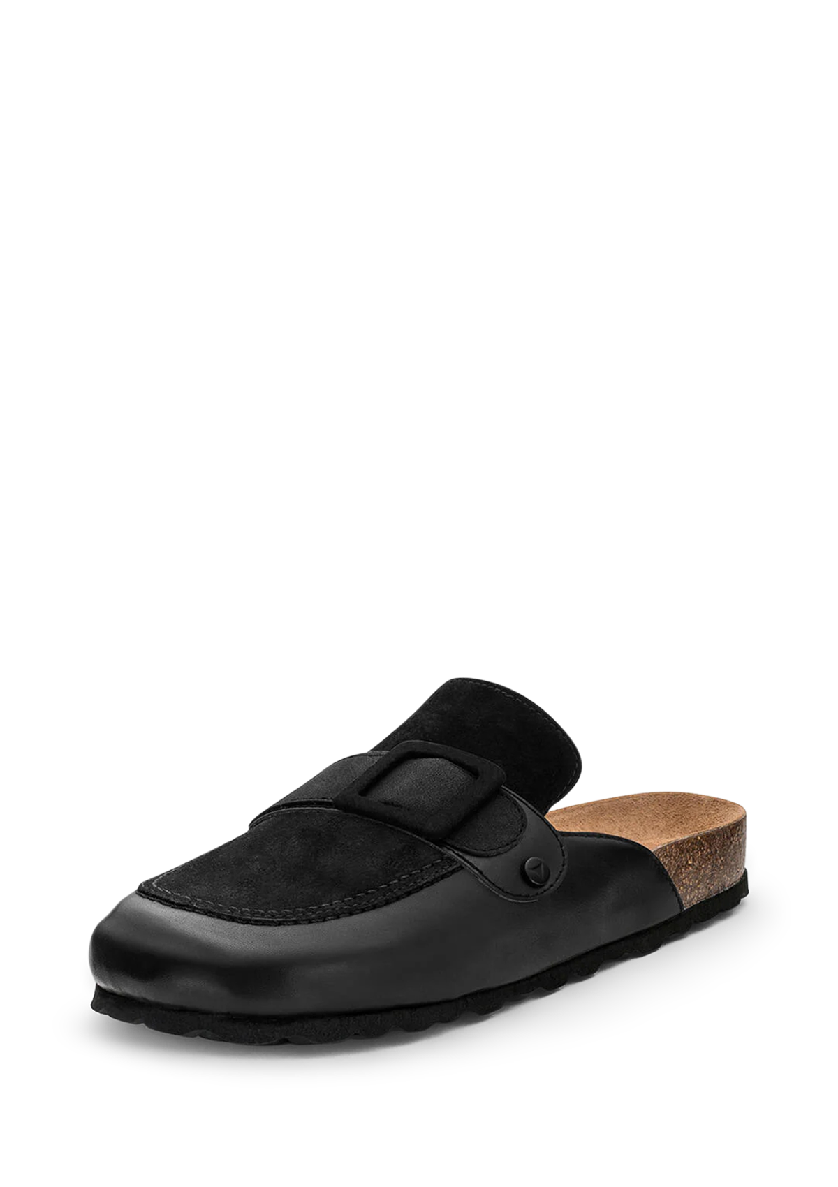 Frontalansicht auf neutralem Hintergrund des Produktes Comfy Classic in der Farbe Black