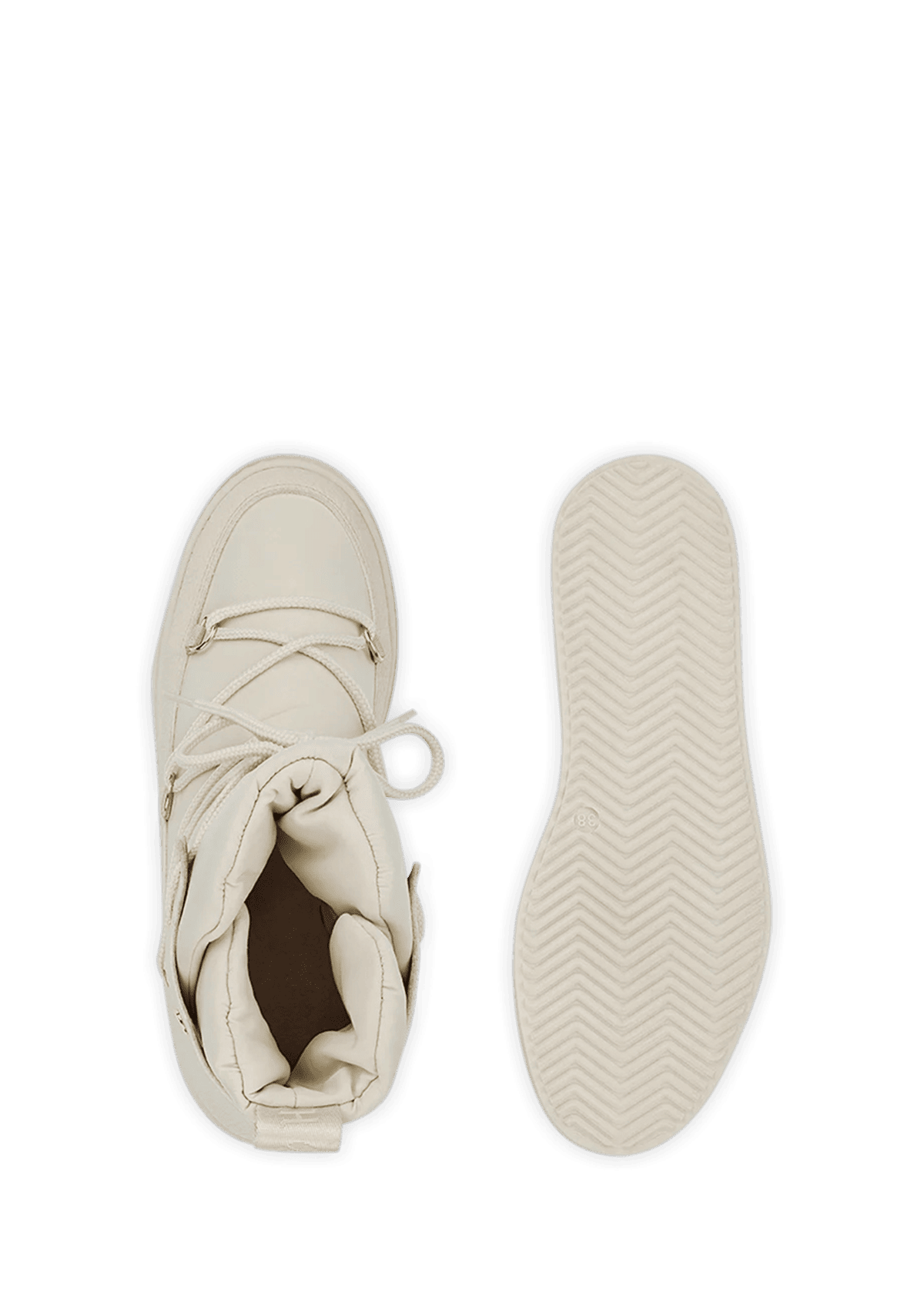 Produktabbildung auf neutralem Hintergrund des Produktes Cozy Lace Up in der Farbe Crema