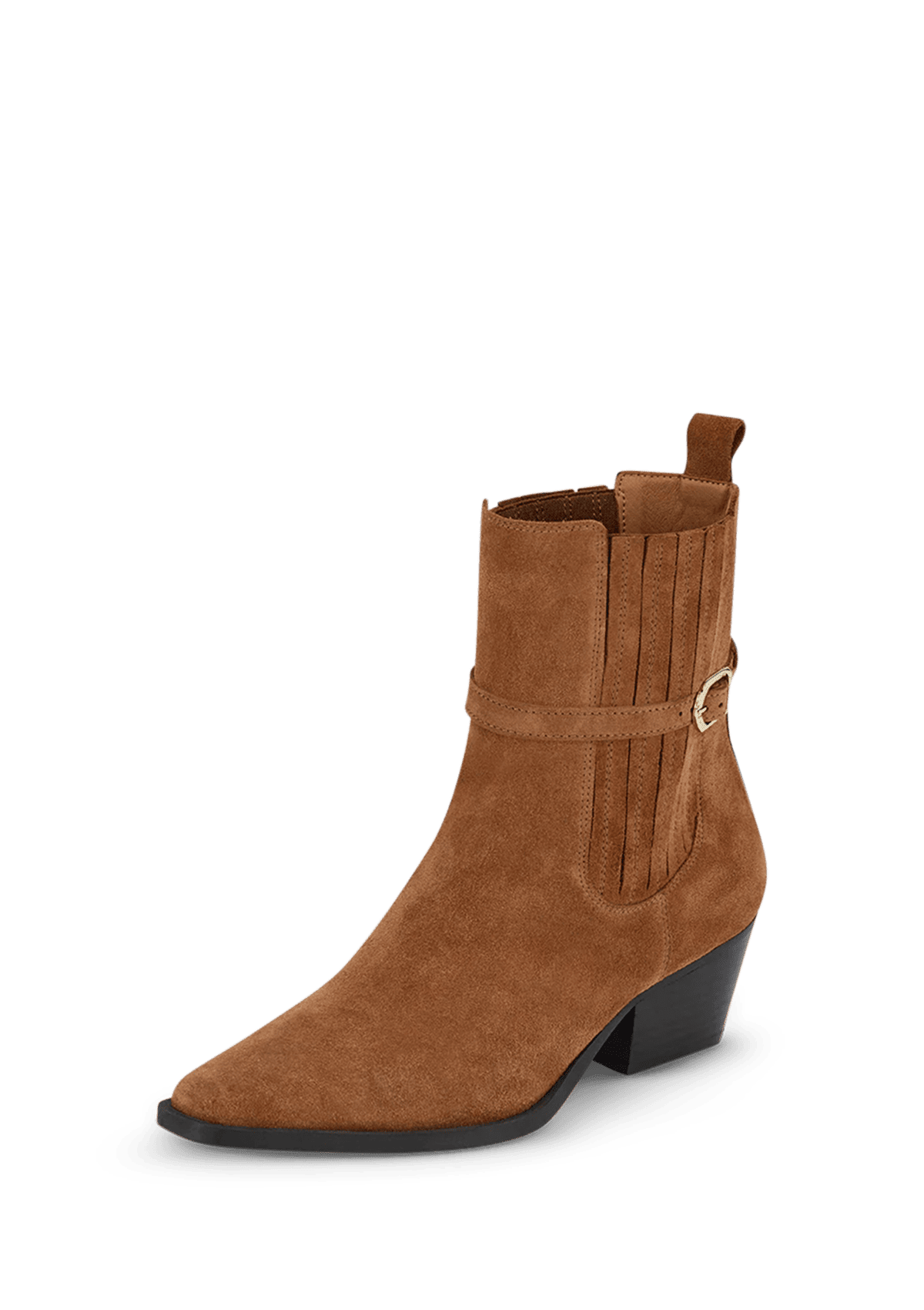 Frontalansicht auf neutralem Hintergrund des Produktes Western Chic in der Farbe Cognac