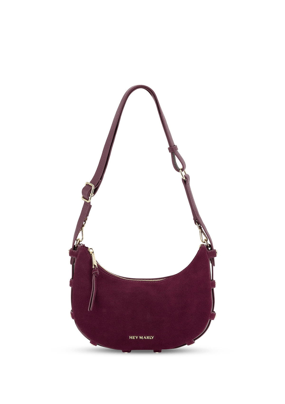 Frontalansicht auf neutralem Hintergrund des Produktes Lifetime Sister Suede S in der Farbe Berry in der Größe S