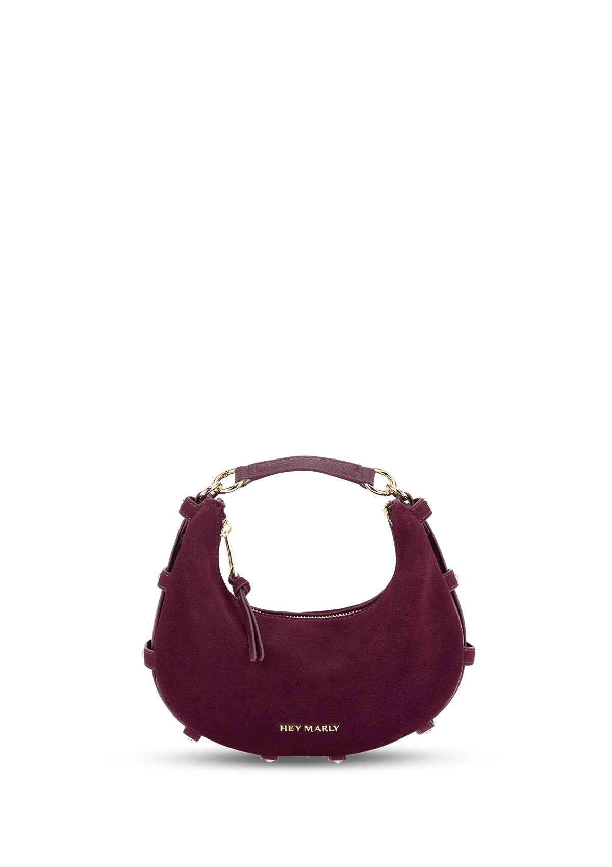 Seitenansicht auf neutralem Hintergrund des Produktes Lifetime Sister Suede S in der Farbe Berry in der Größe S