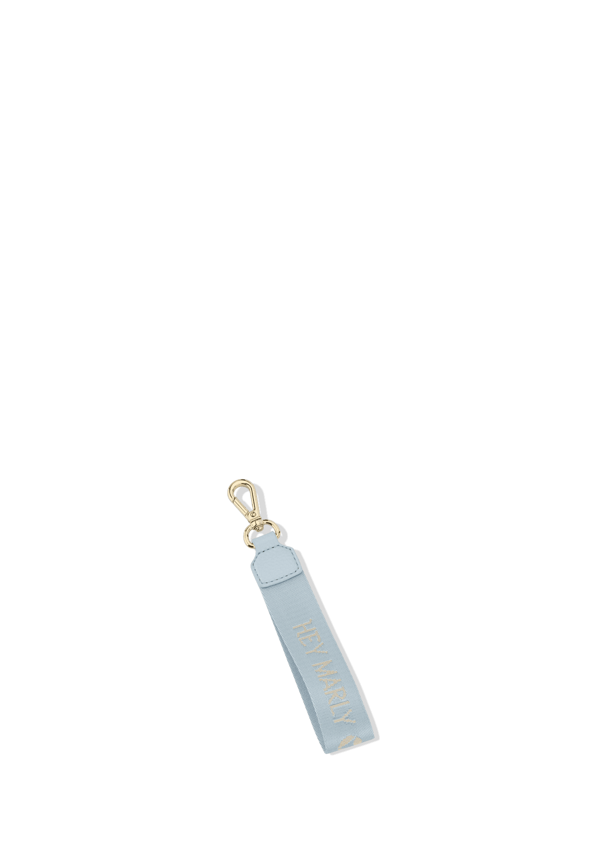 Frontalansicht auf neutralem Hintergrund des Produktes Signature Keyholder in der Farbe Blue Light