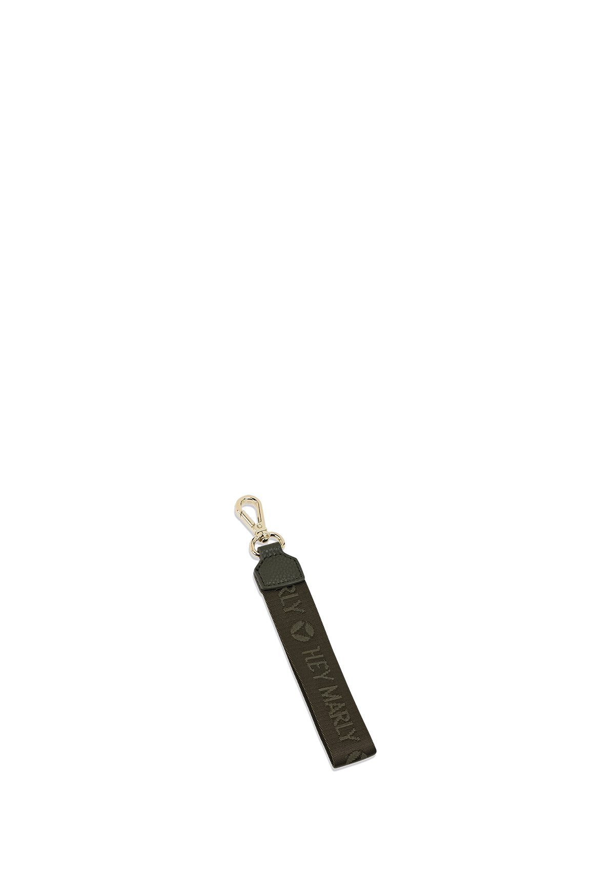 Frontalansicht auf neutralem Hintergrund des Produktes Signature Keyholder in der Farbe Forest