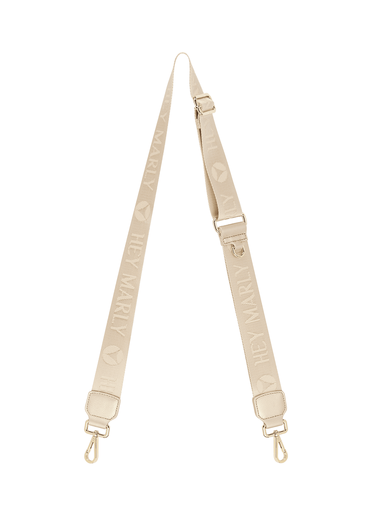Frontalansicht auf neutralem Hintergrund des Produktes Signature Strap in der Farbe Gold