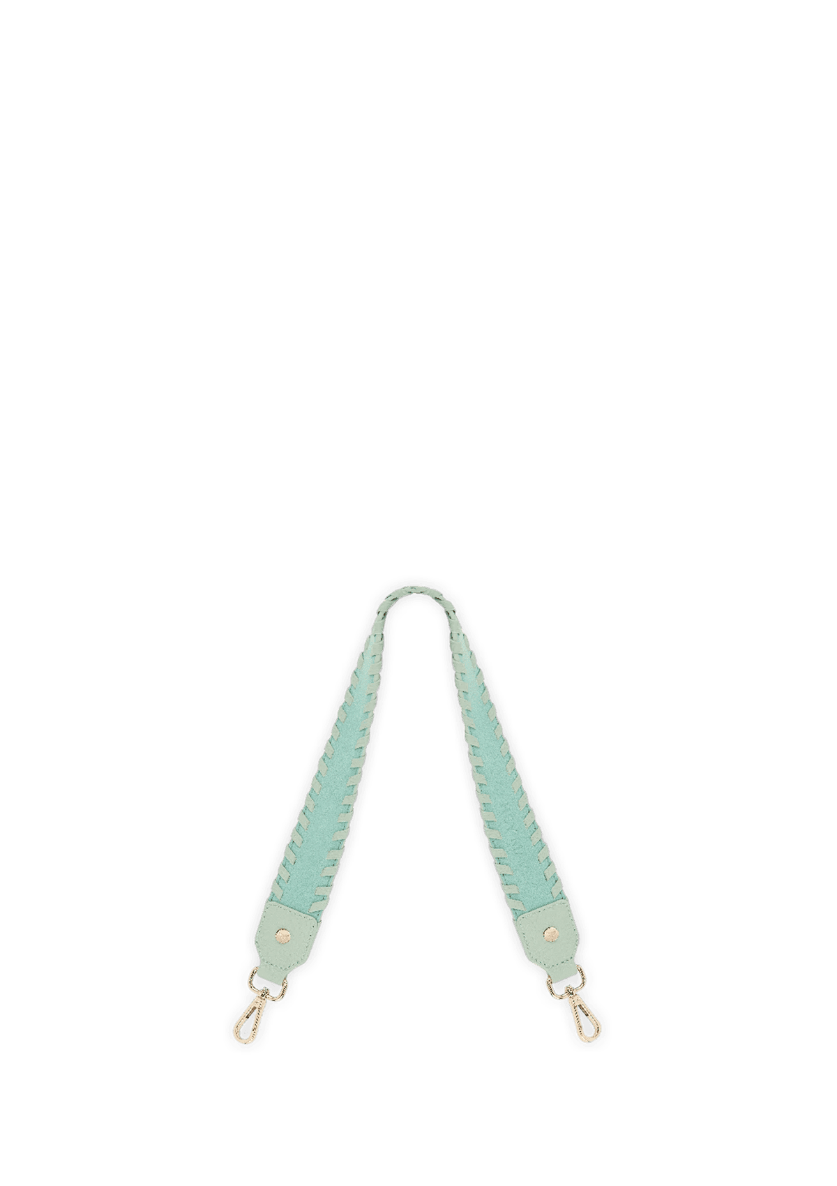 Frontalansicht auf neutralem Hintergrund des Produktes Stitching Strap in der Farbe Desert Sage