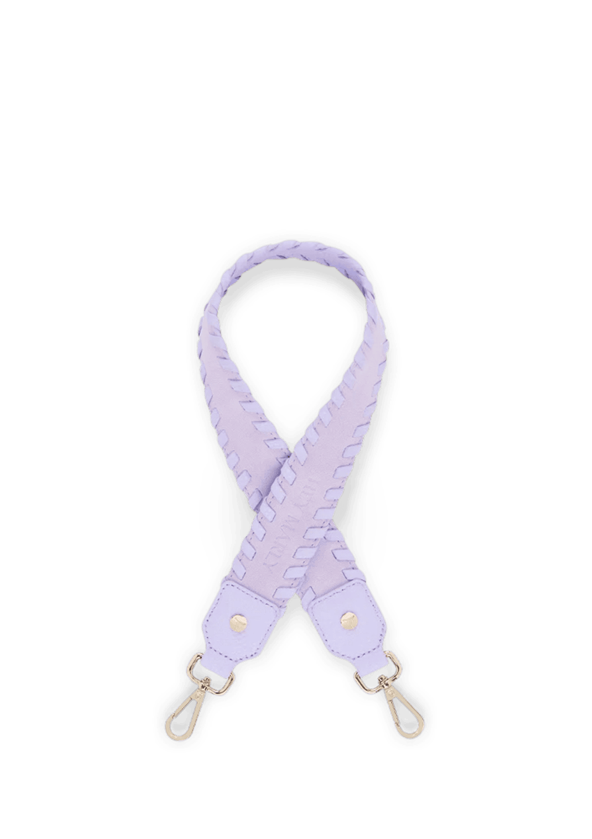 Seitenansicht auf neutralem Hintergrund des Produktes Stitching Strap in der Farbe Lilac