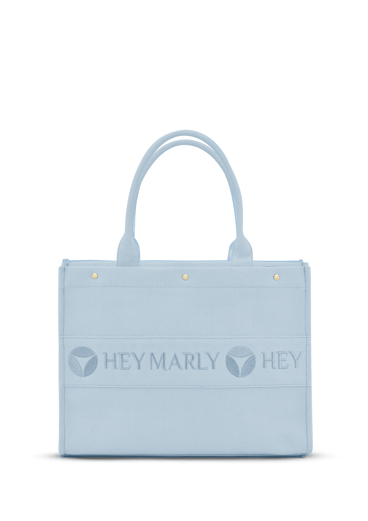Produktabbildung auf neutralem Hintergrund des Produktes Signature Bag in der Farbe Blue Light
