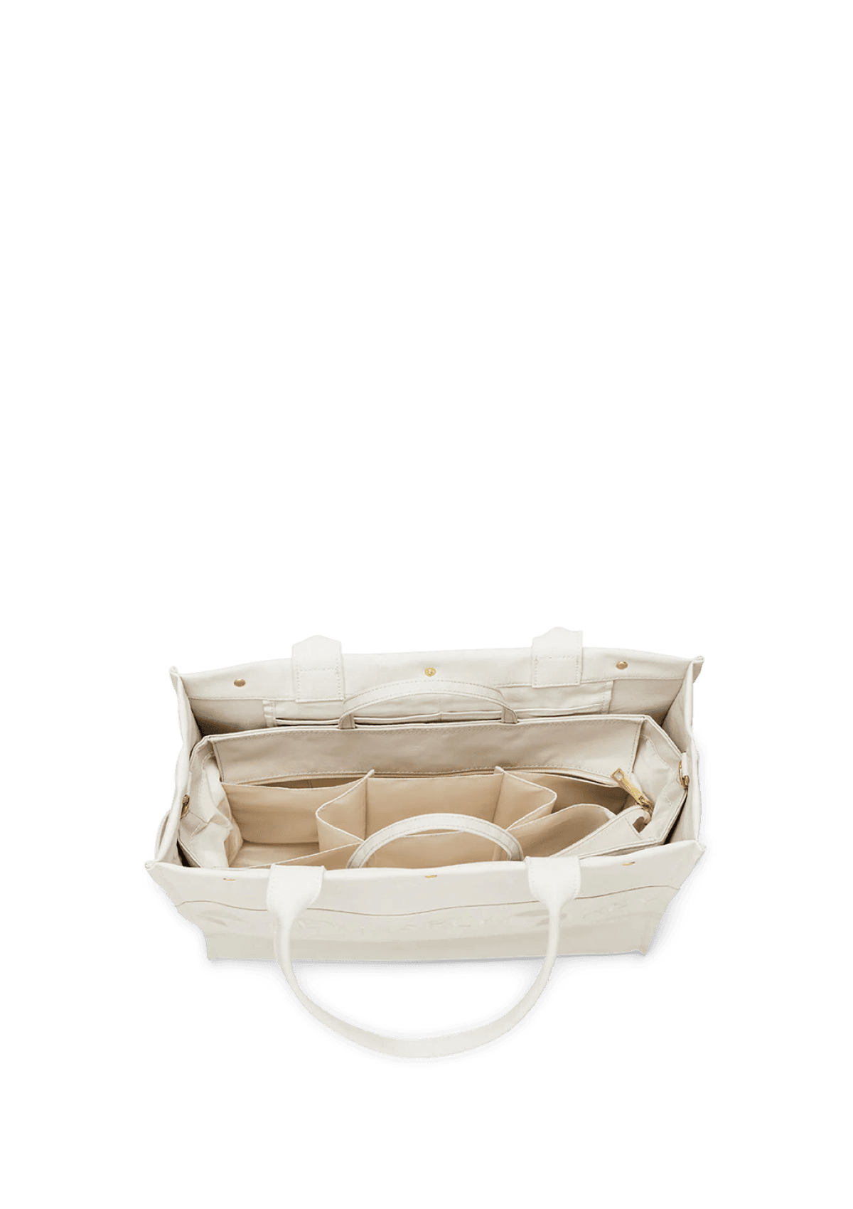 Produktabbildung auf neutralem Hintergrund des Produktes Bag Organiser in der Farbe Crema