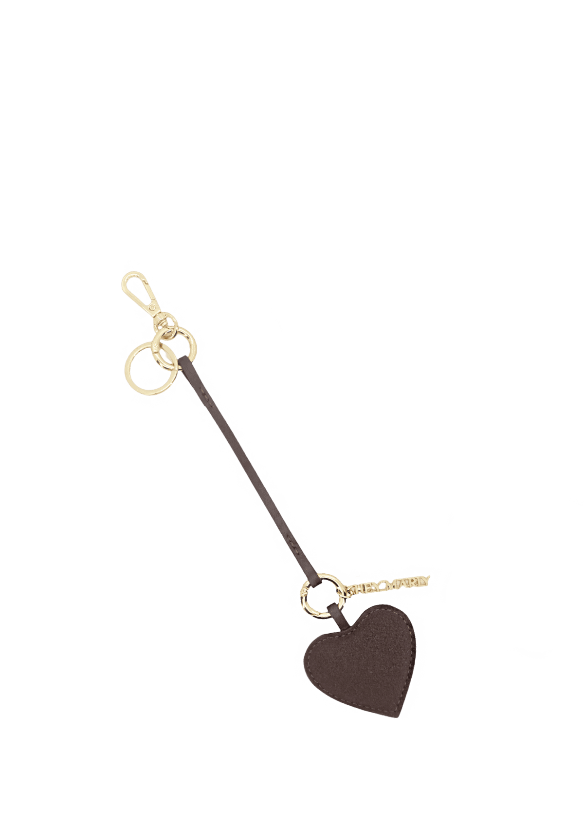 Produktabbildung auf neutralem Hintergrund des Produktes Heart Charm in der Farbe Coffee