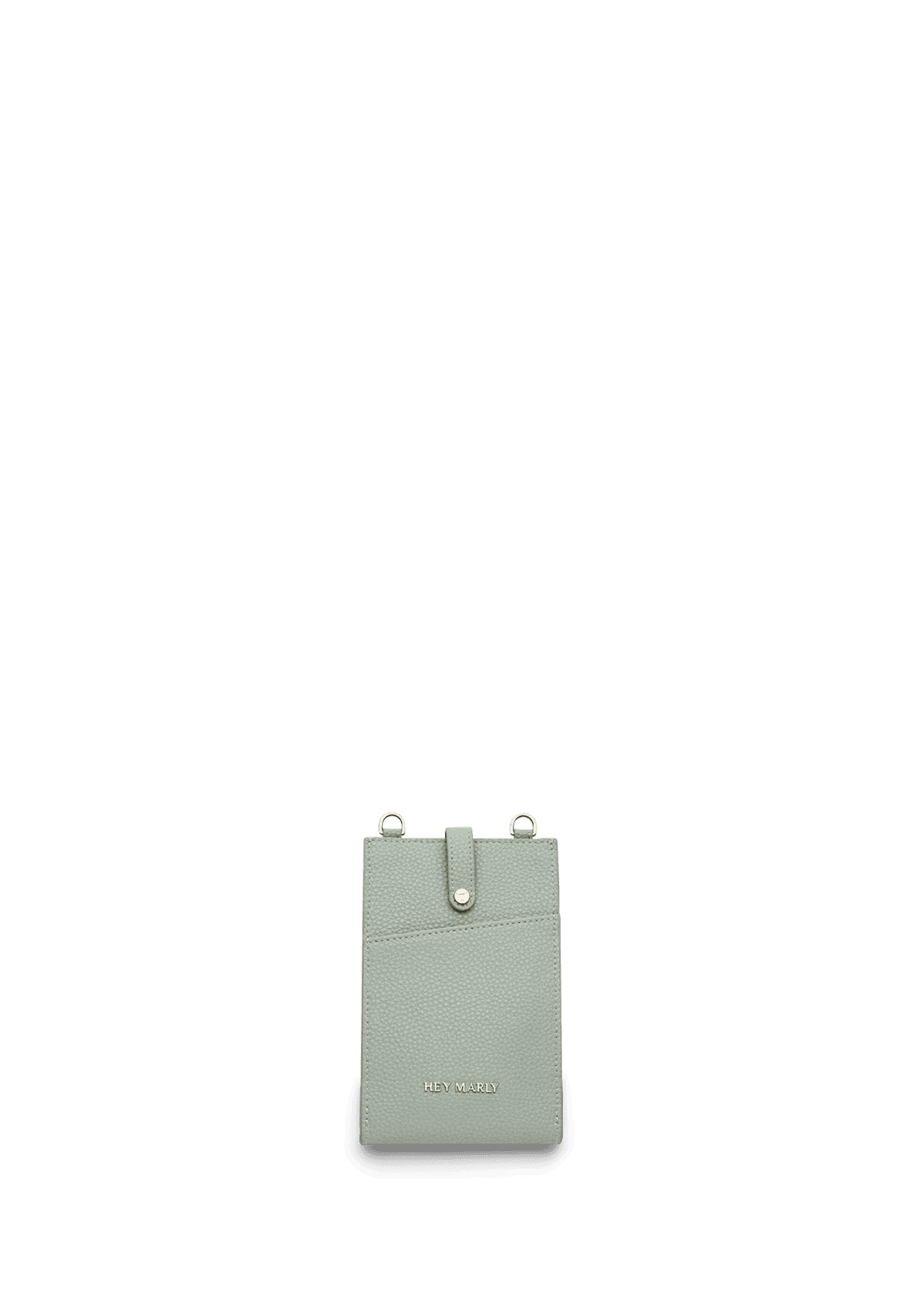 Seitenansicht auf neutralem Hintergrund des Produktes Mobile Wallet in der Farbe Desert Sage