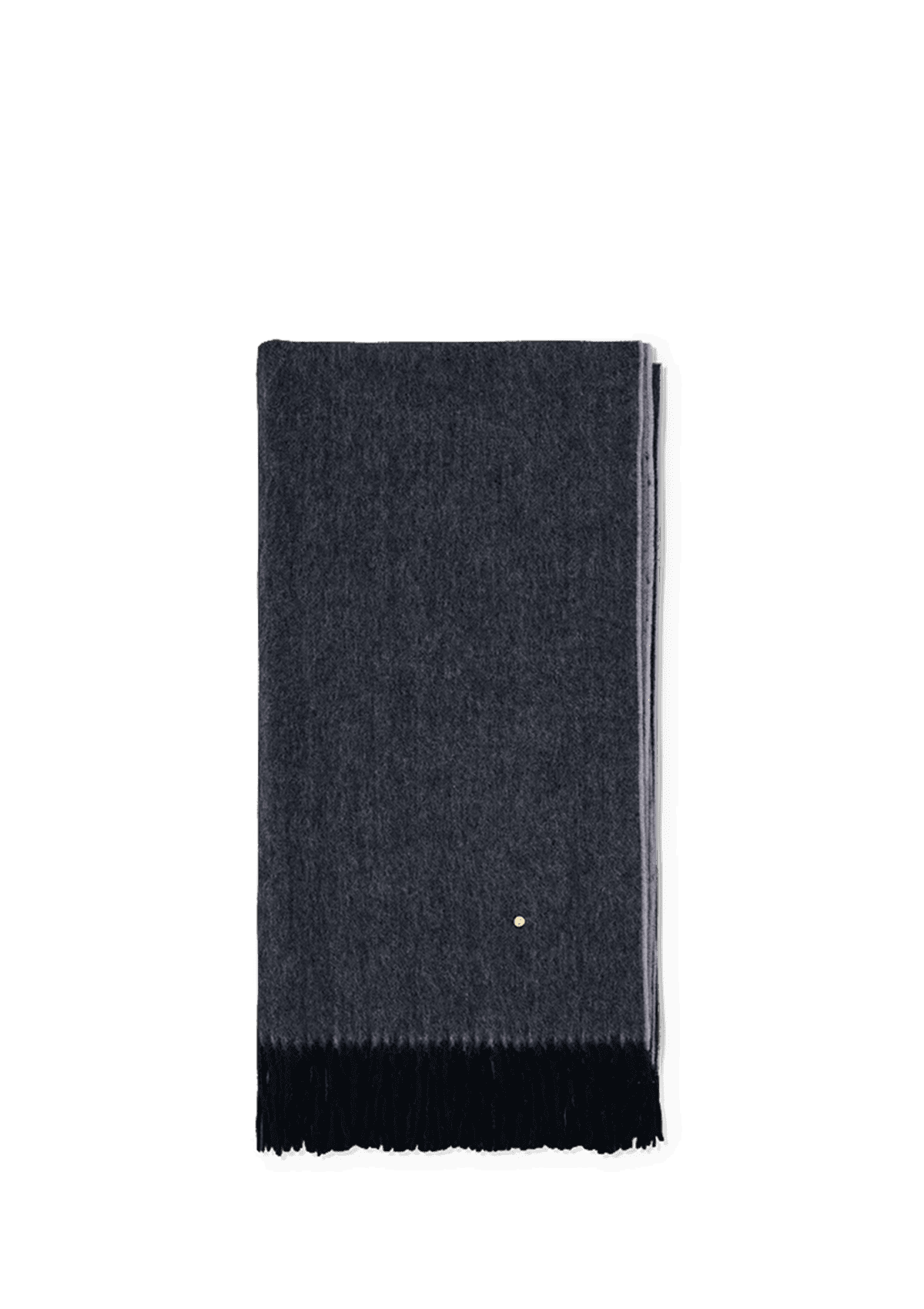 Seitenansicht auf neutralem Hintergrund des Produktes Classic Scarf in der Farbe Black/Greige