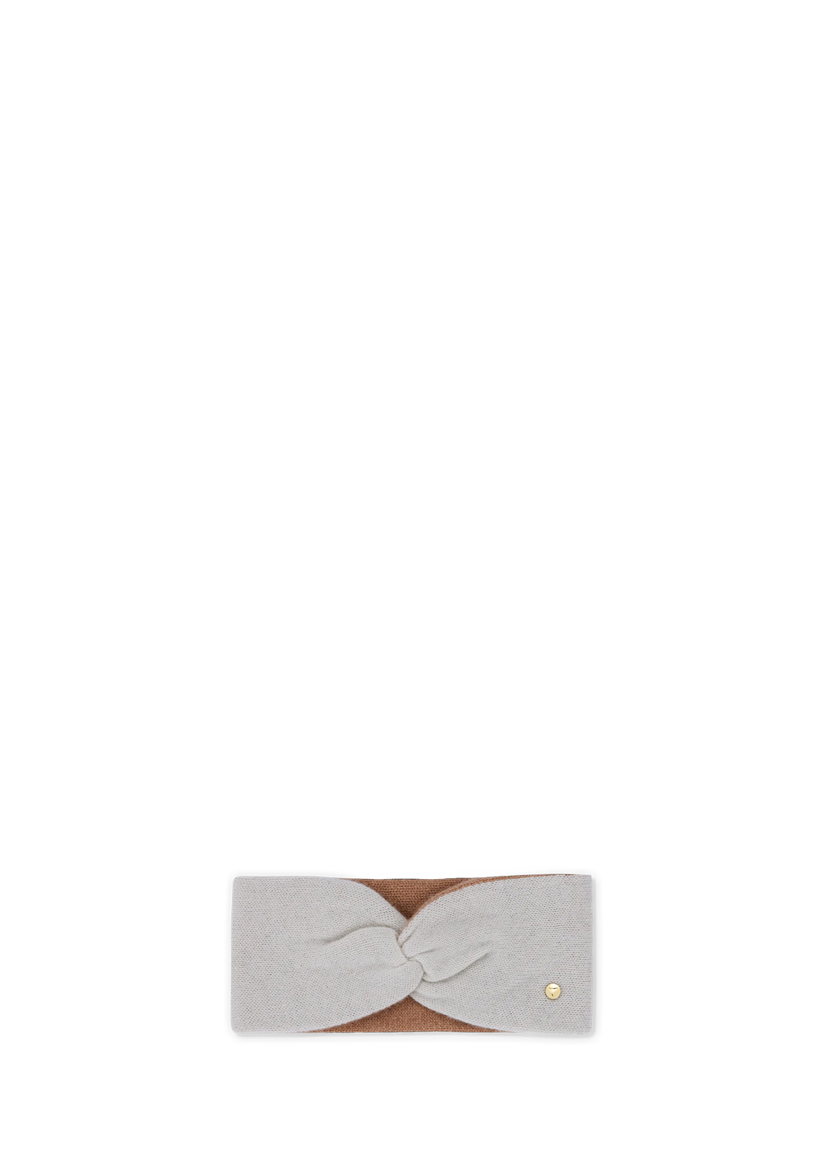 Frontalansicht auf neutralem Hintergrund des Produktes Classic Headband in der Farbe Crema/Sand