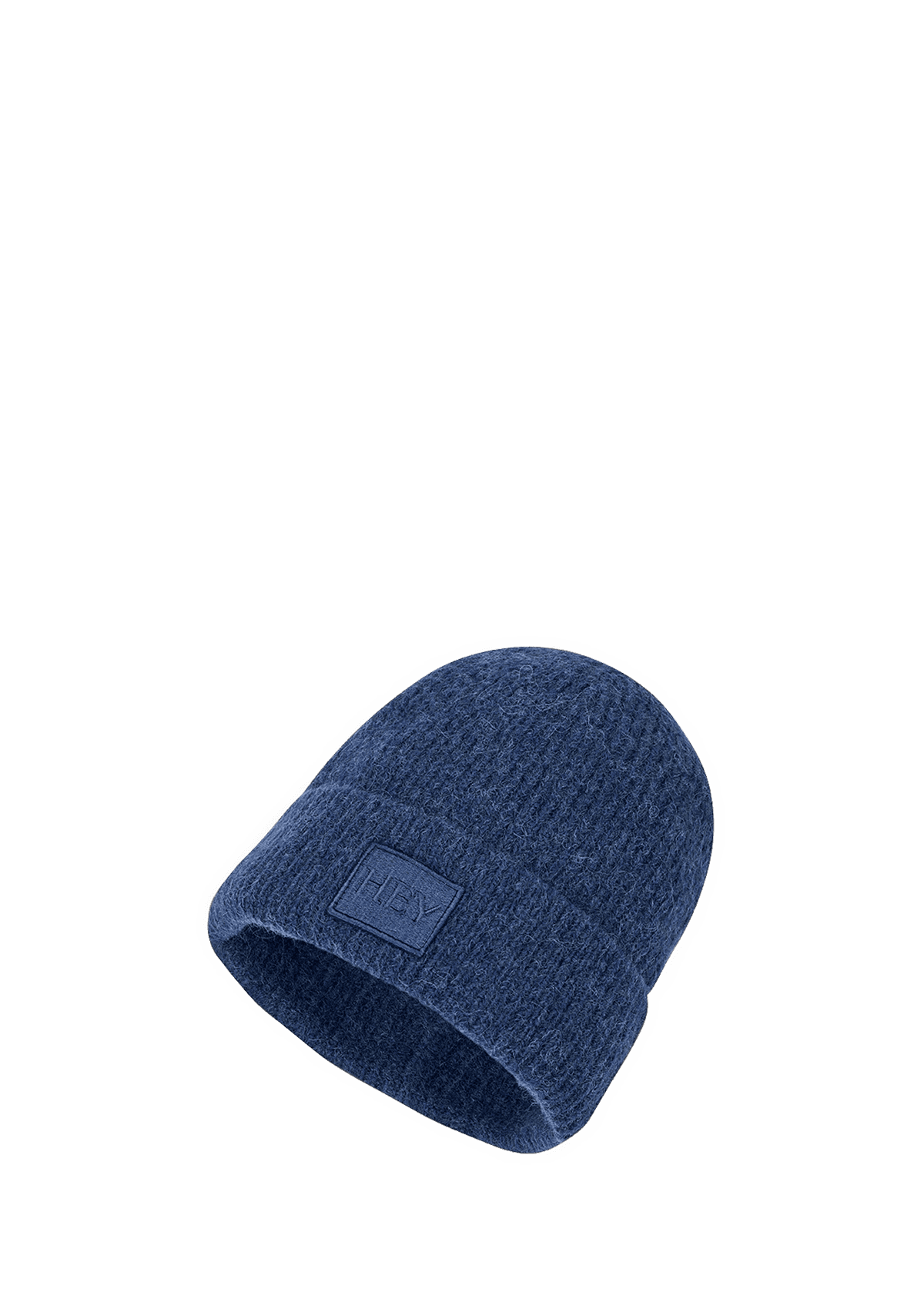 Produktabbildung auf neutralem Hintergrund des Produktes Hey Beanie in der Farbe Blue