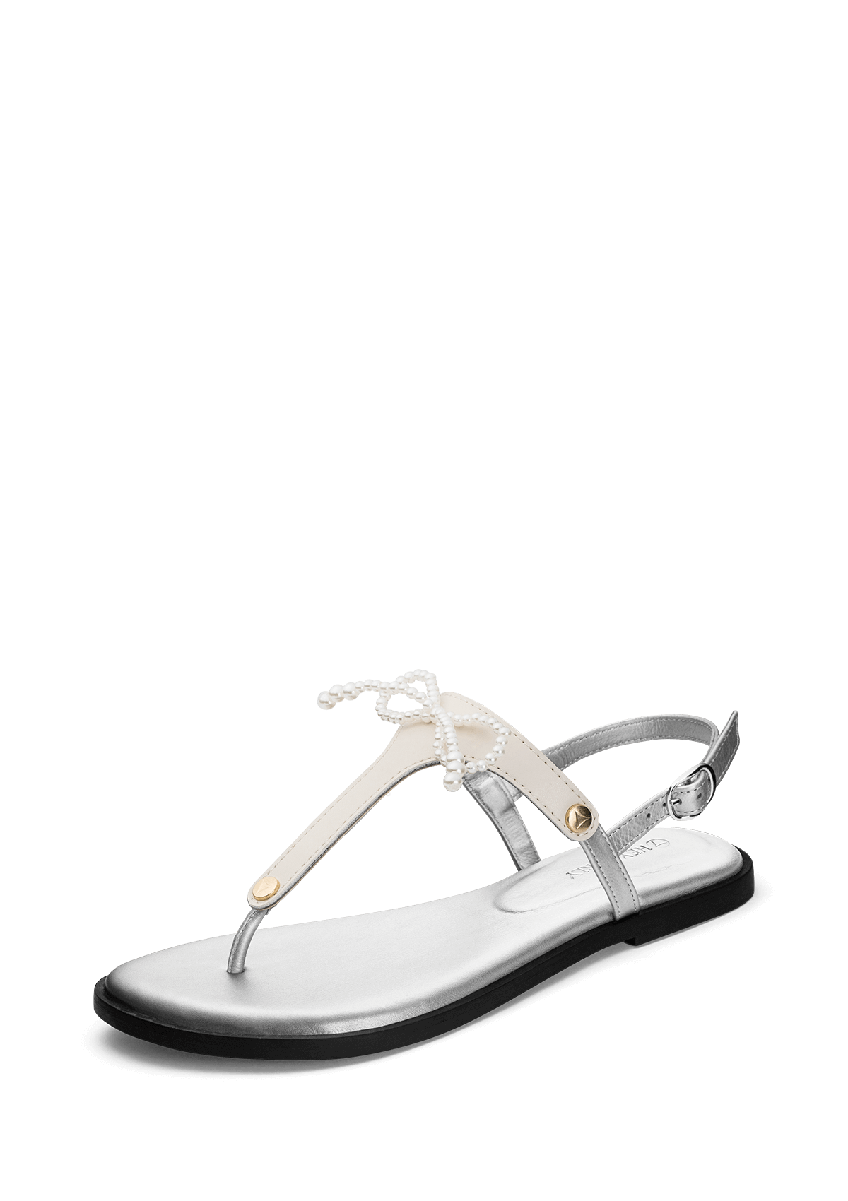 Produktabbildung auf neutralem Hintergrund des Produktes Pearl Bow in der Farbe Classic Silver
