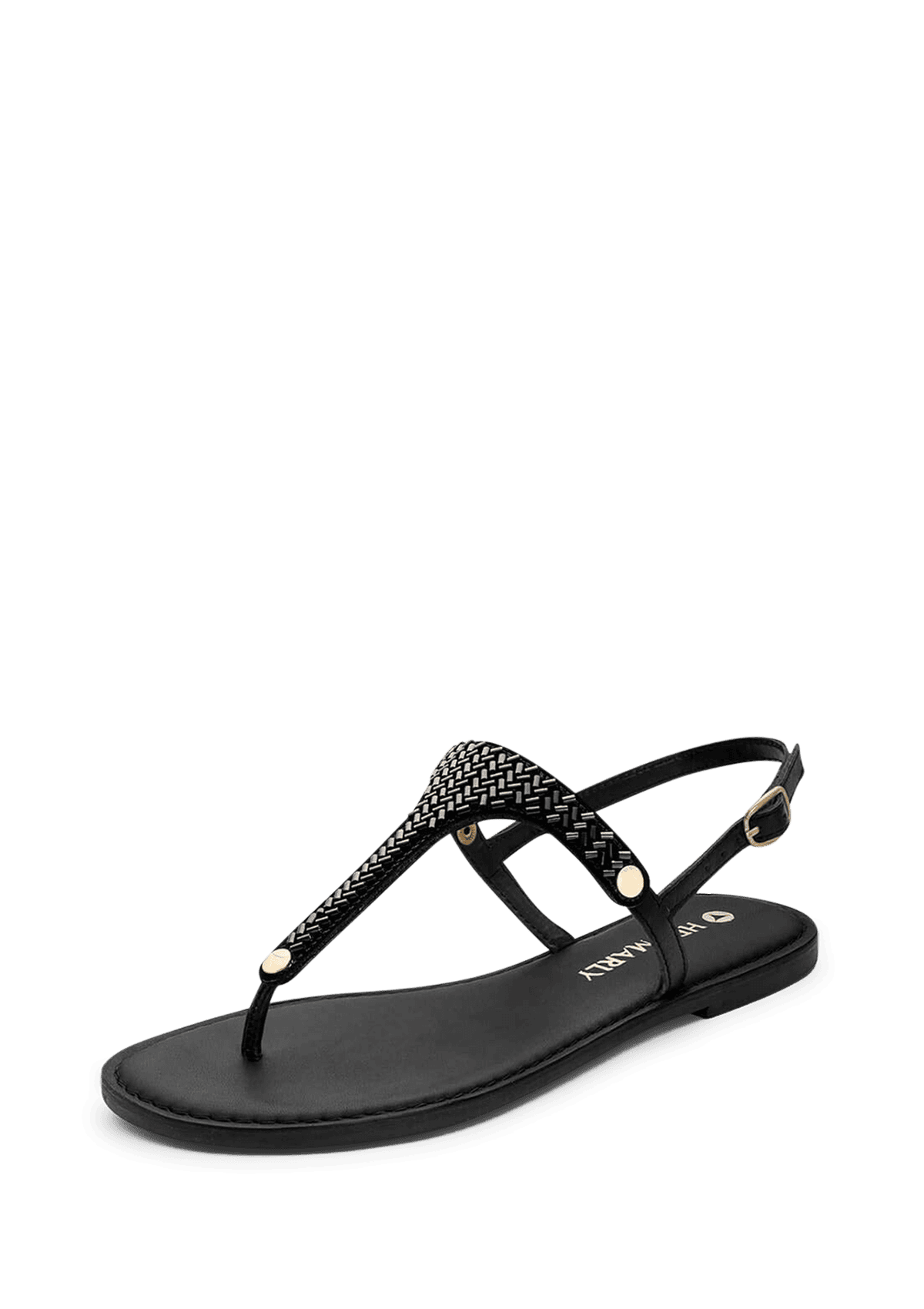 Frontalansicht auf neutralem Hintergrund des Produktes Metallic Beads in der Farbe Classic Black