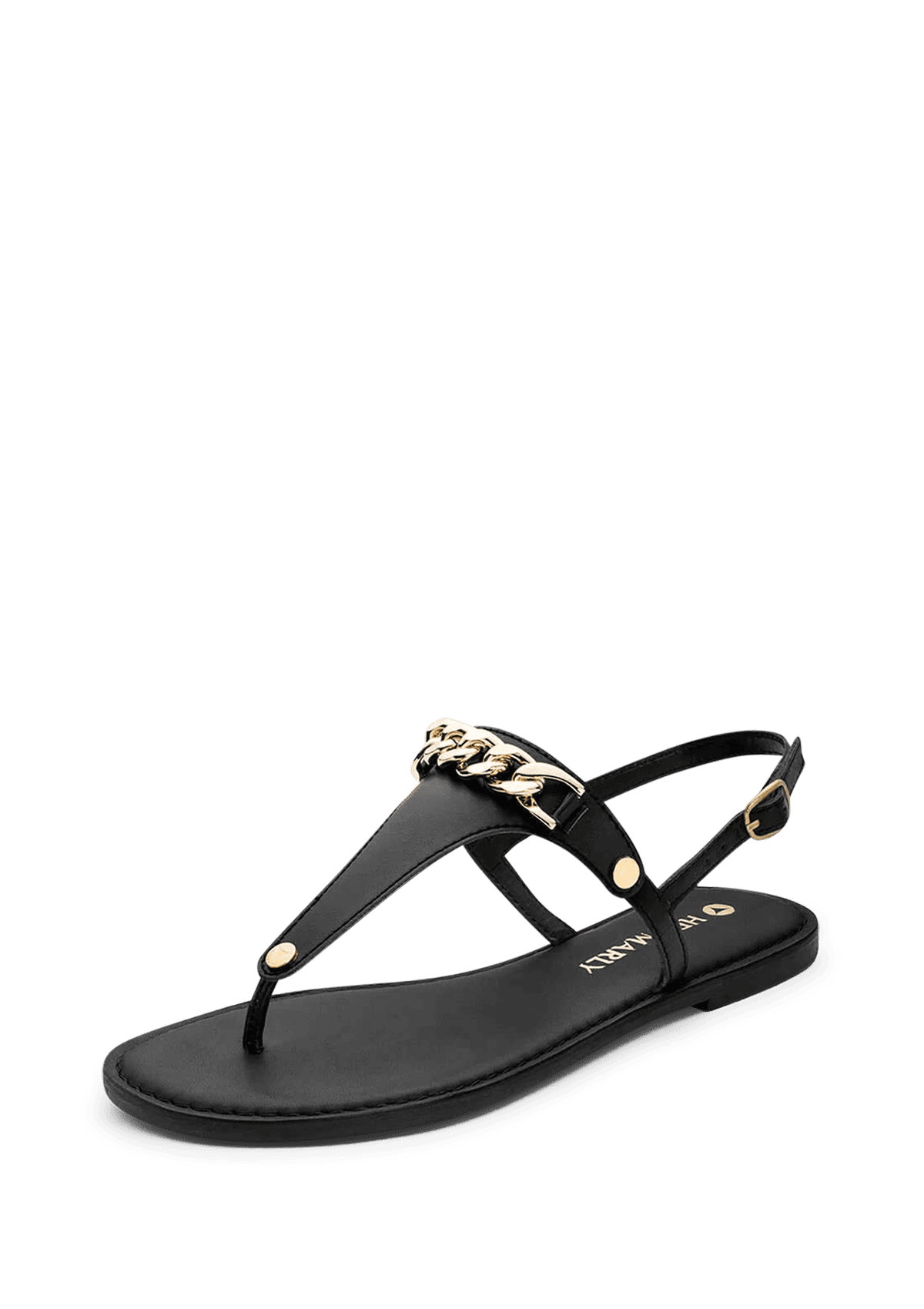 Frontalansicht auf neutralem Hintergrund des Produktes Gold Chain in der Farbe Black