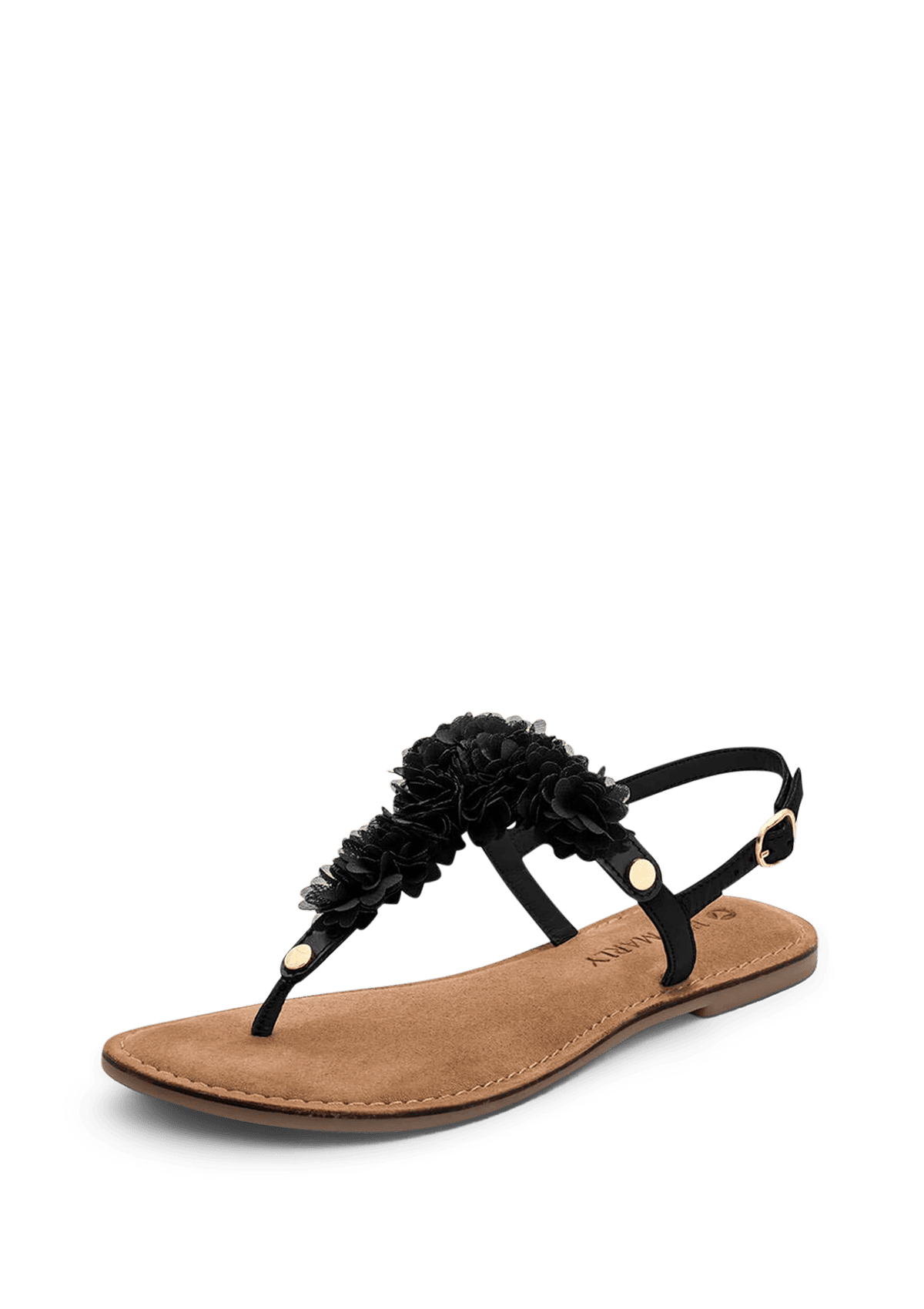 Frontalansicht auf neutralem Hintergrund des Produktes Soft Flower in der Farbe Comfort Black