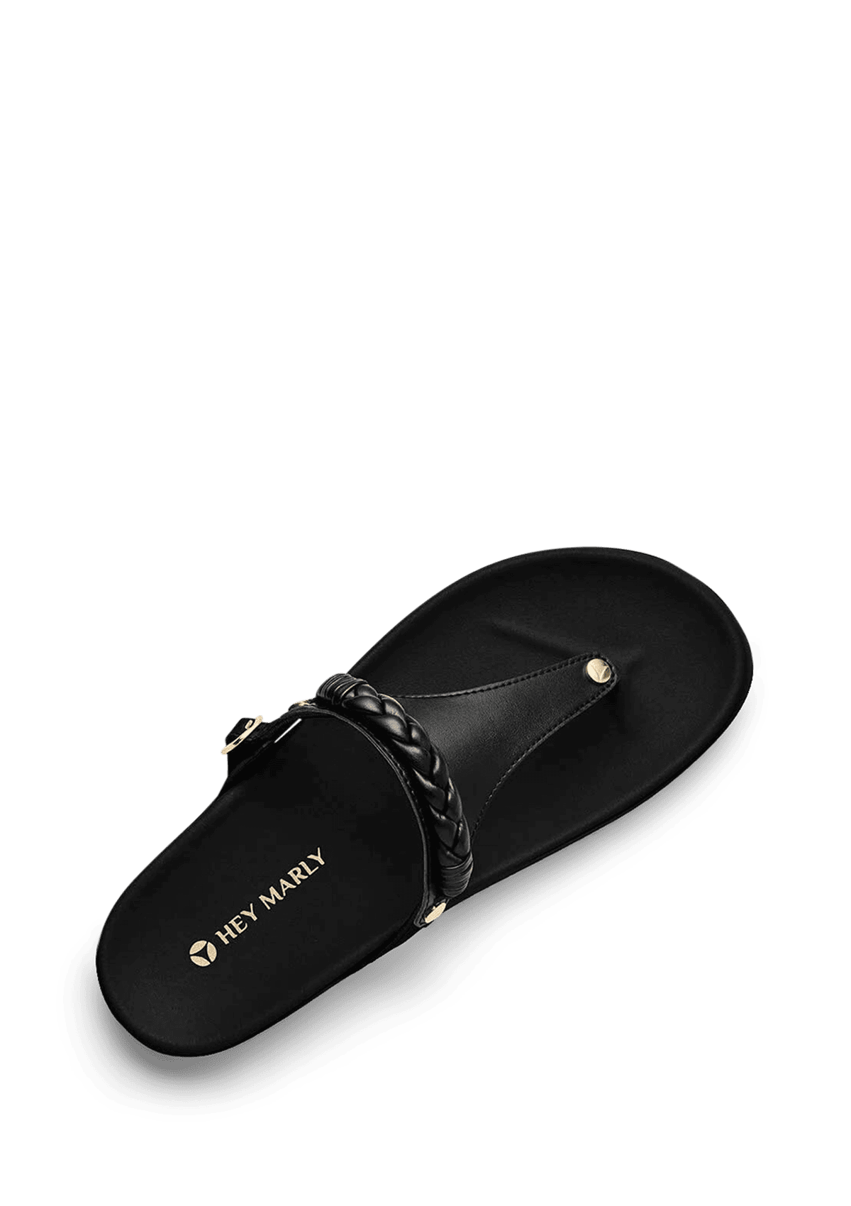 Seitenansicht auf neutralem Hintergrund des Produktes Braided in der Farbe Casual Clean Black