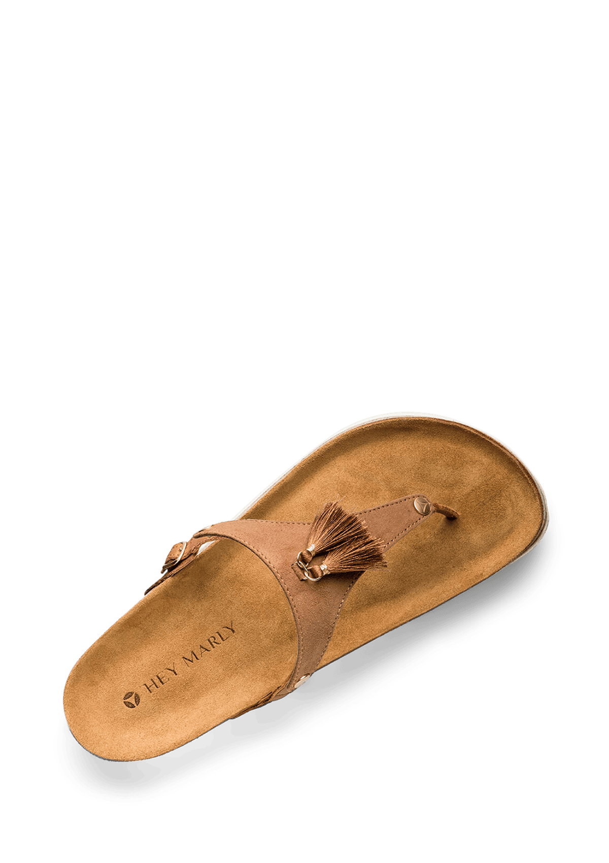 Seitenansicht auf neutralem Hintergrund des Produktes Pom de Paris in der Farbe Casual Cork Cognac