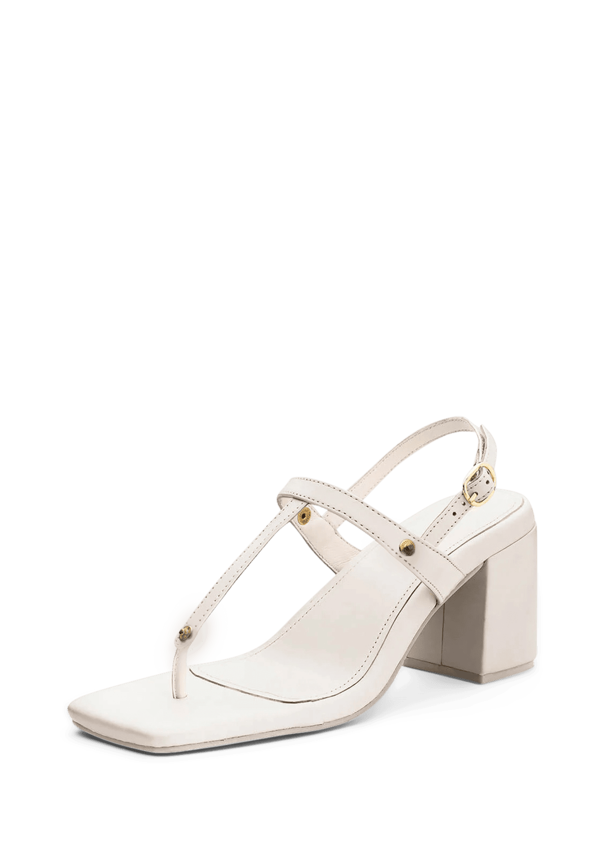 Block Heel Mid - Cream