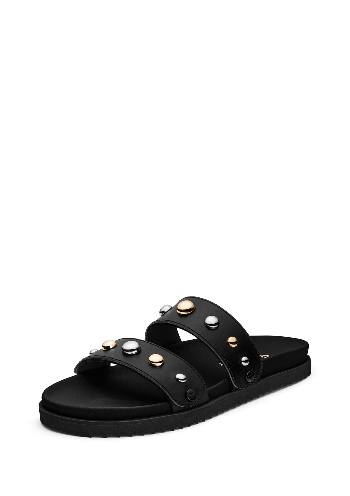 Frontalansicht auf neutralem Hintergrund des Produktes Urban Stud in der Farbe Black
