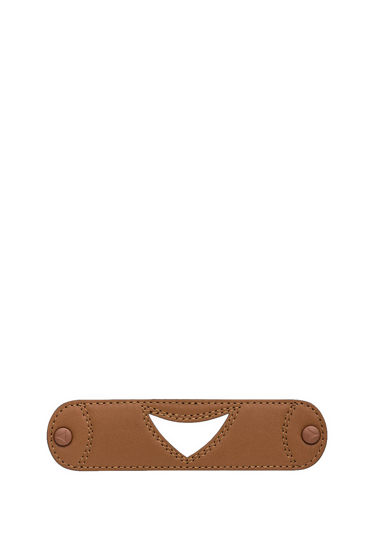 Frontalansicht auf neutralem Hintergrund des Produktes Plain Penny in der Farbe Cognac