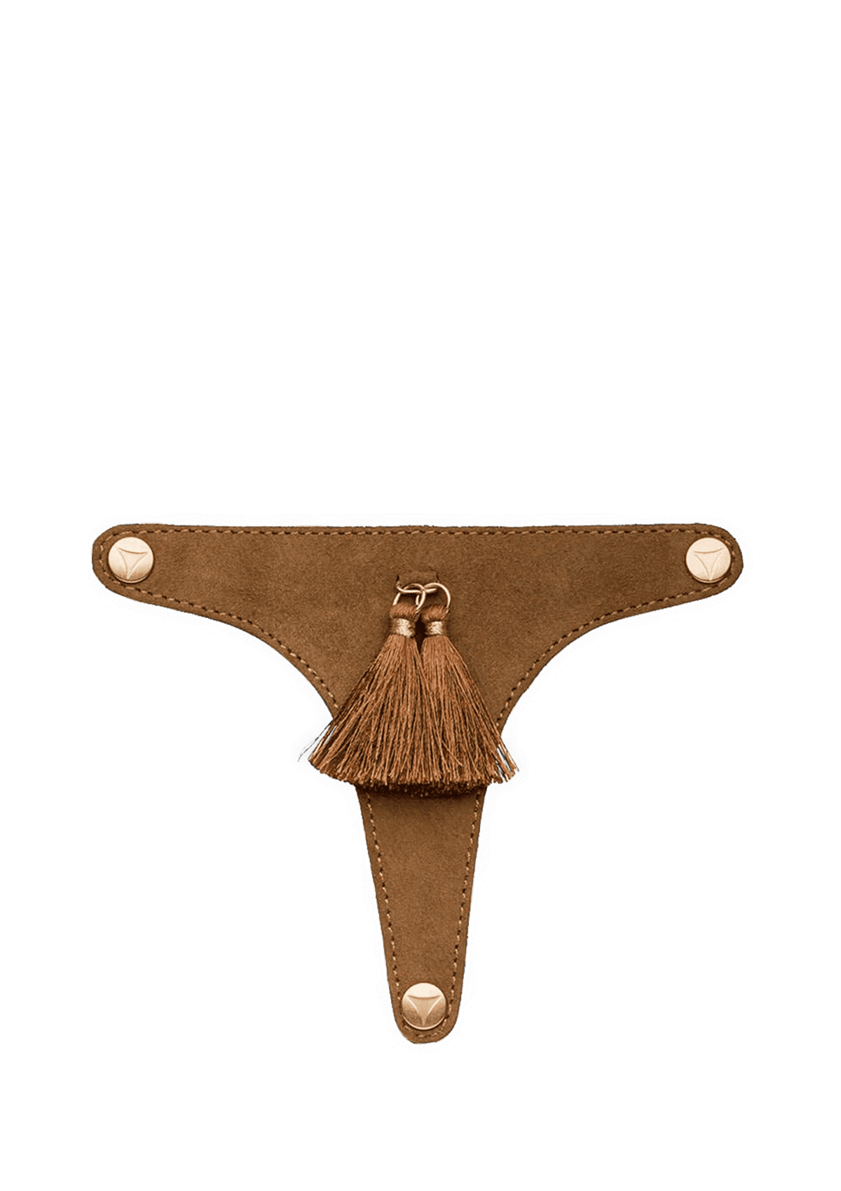 Frontalansicht auf neutralem Hintergrund des Produktes Pom de Paris in der Farbe Cognac