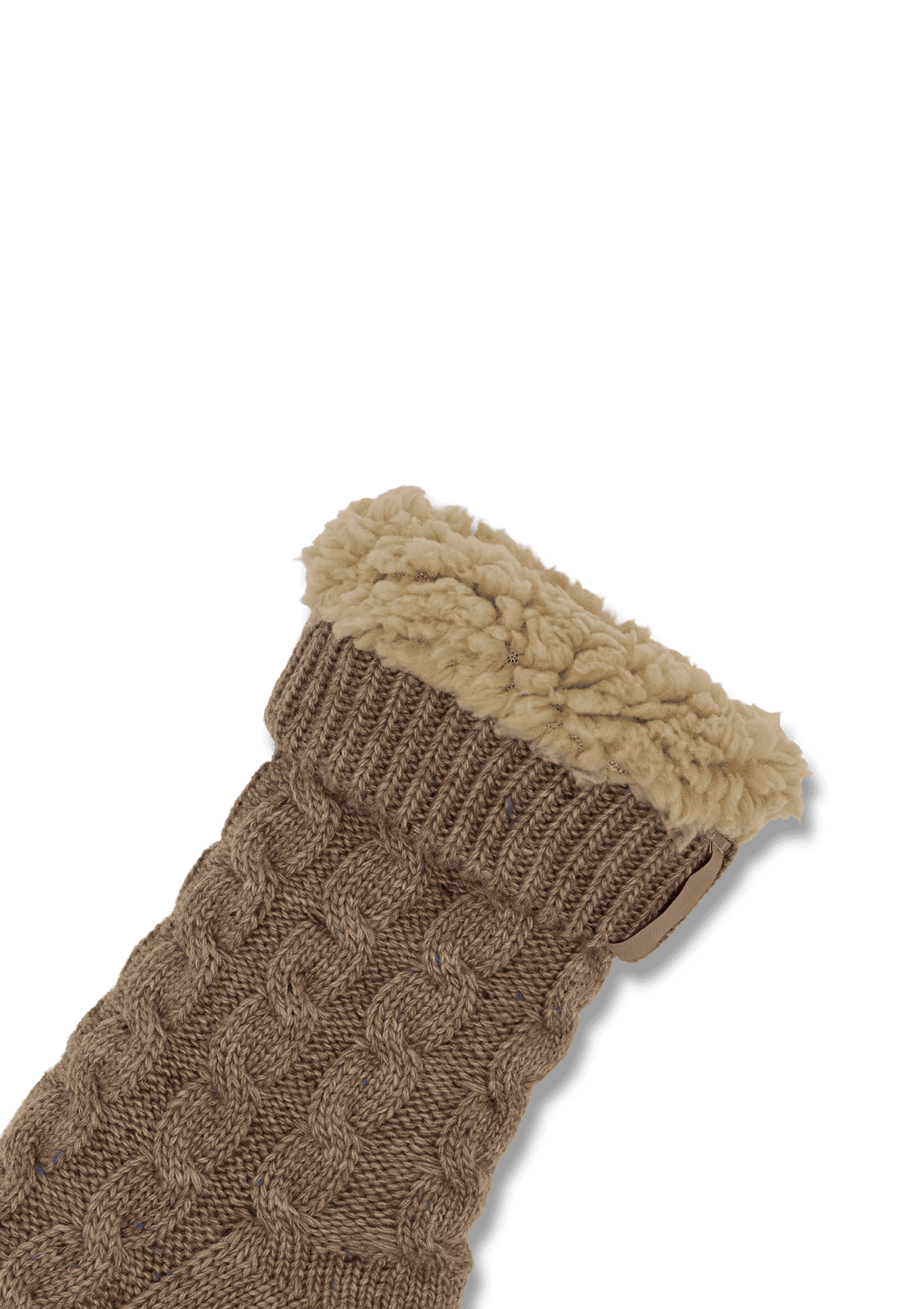 Produktabbildung auf neutralem Hintergrund des Produktes Cozy Home Socks in der Farbe Mocha
