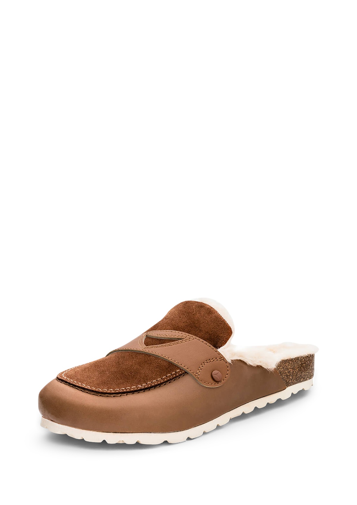 Frontalansicht auf neutralem Hintergrund des Produktes Plain Penny in der Farbe Cognac