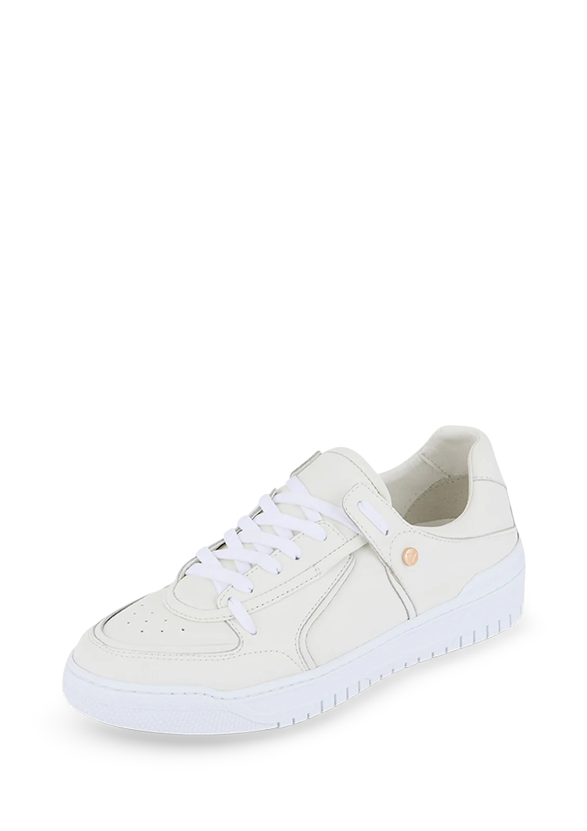 Frontalansicht auf neutralem Hintergrund des Produktes Casual Court24 in der Farbe White