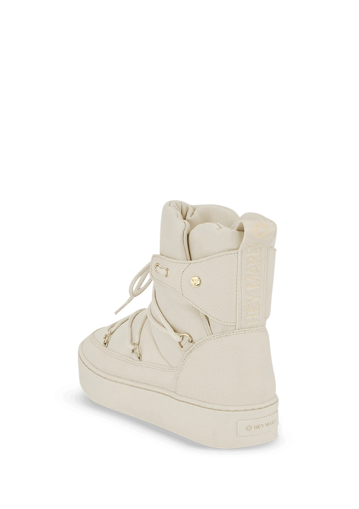 Produktabbildung auf neutralem Hintergrund des Produktes Cozy Lace Up in der Farbe Crema