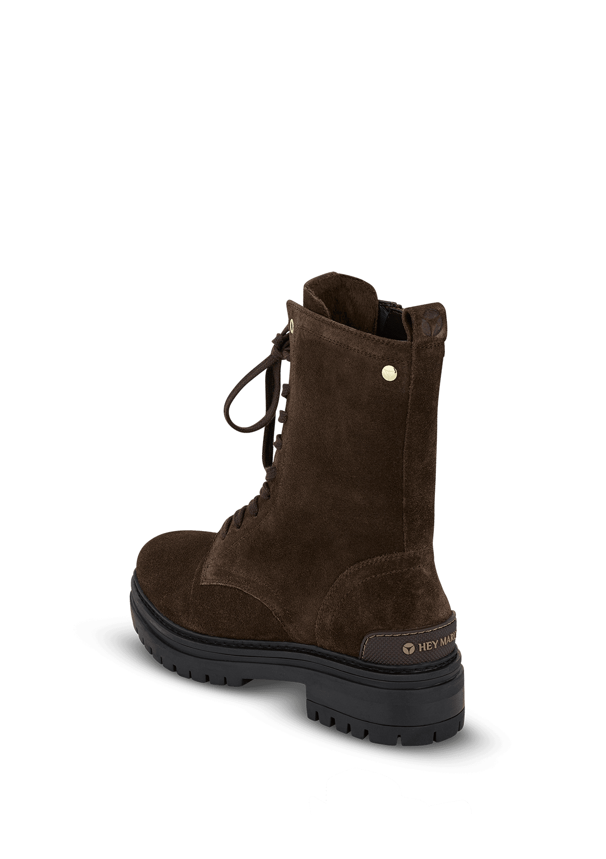 Produktabbildung auf neutralem Hintergrund des Produktes Signature Boot Suede in der Farbe Coffee
