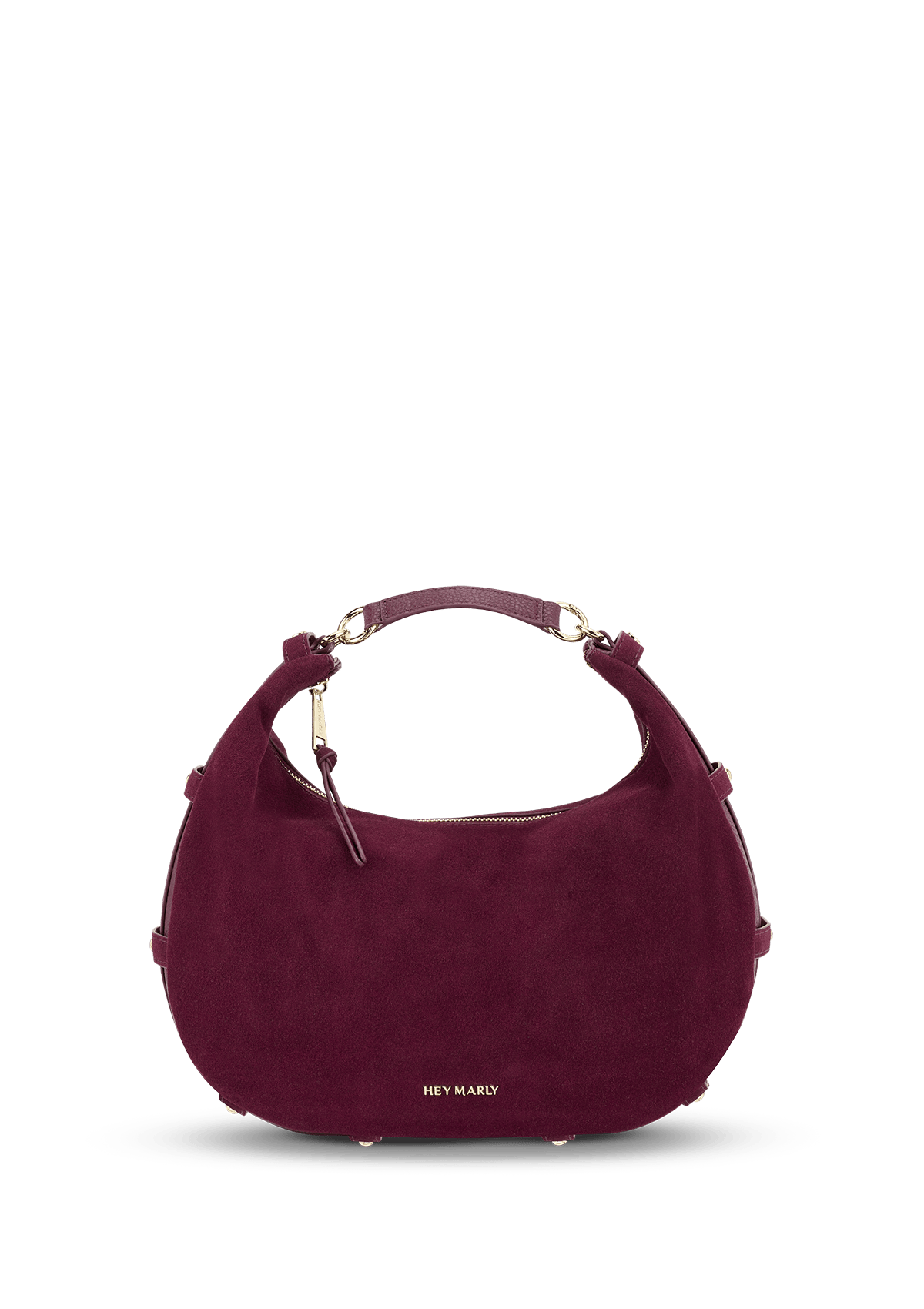 Seitenansicht auf neutralem Hintergrund des Produktes Lifetime Sister Suede M in der Farbe Berry in der Größe M