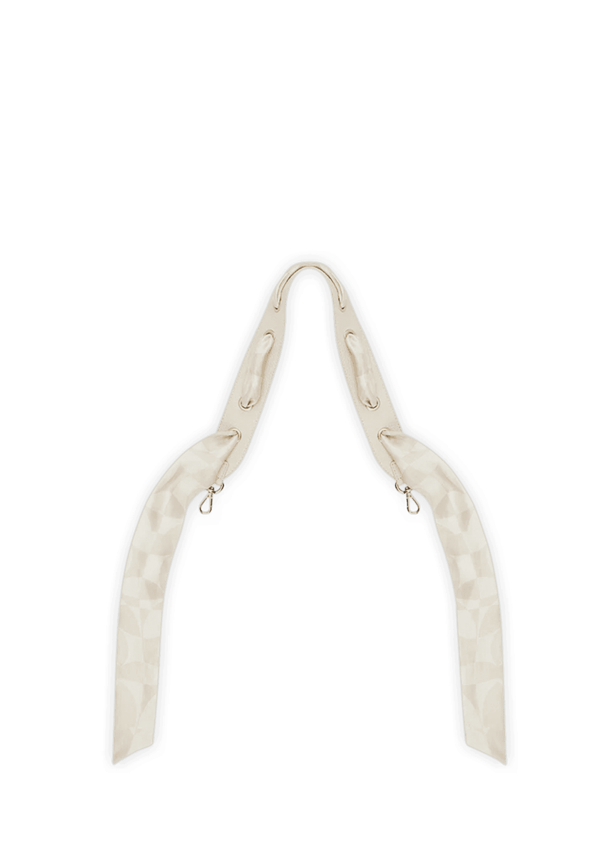Frontalansicht auf neutralem Hintergrund des Produktes Ribbon Strap in der Farbe Crema