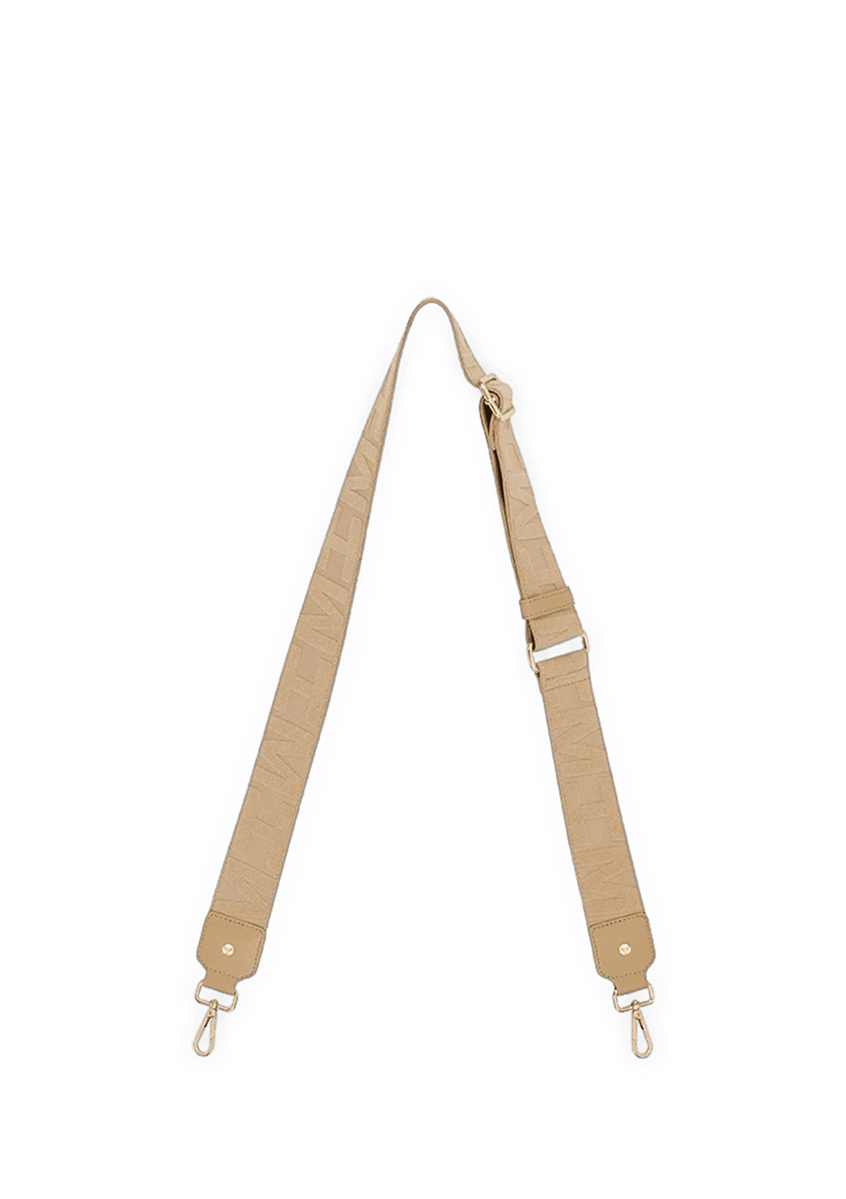 Frontalansicht auf neutralem Hintergrund des Produktes Terry Strap in der Farbe Sand