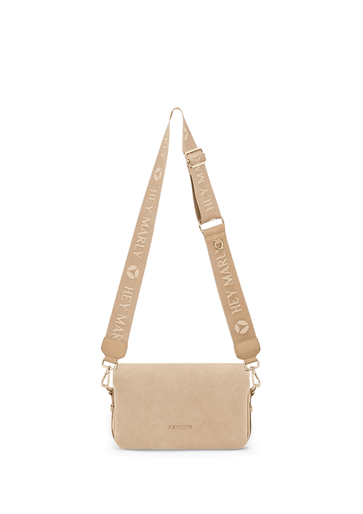 Frontalansicht auf neutralem Hintergrund des Produktes Signature Strap in der Farbe Sand